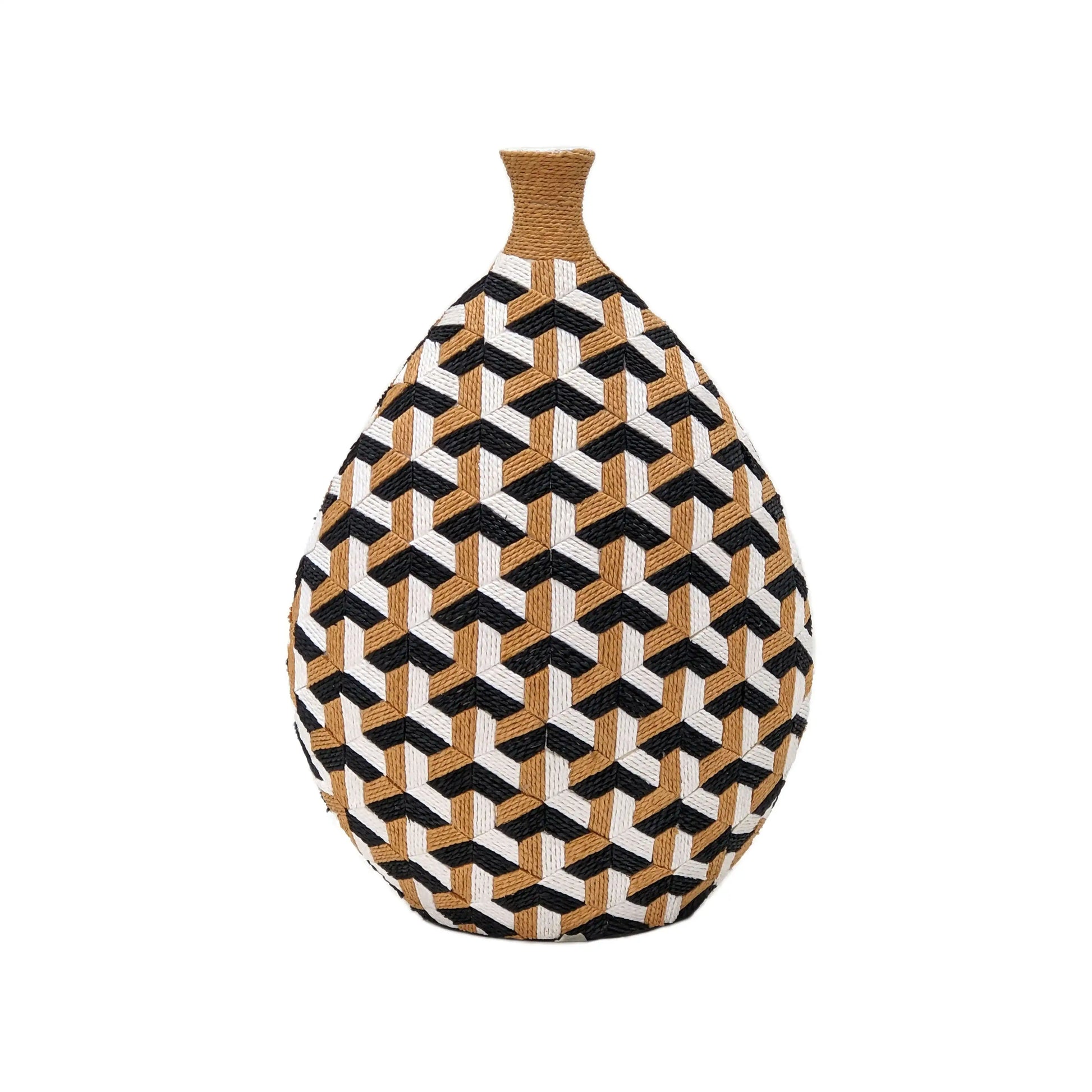 Jahia - Cubism Vase - Light Brown - Best Buy Furniture
