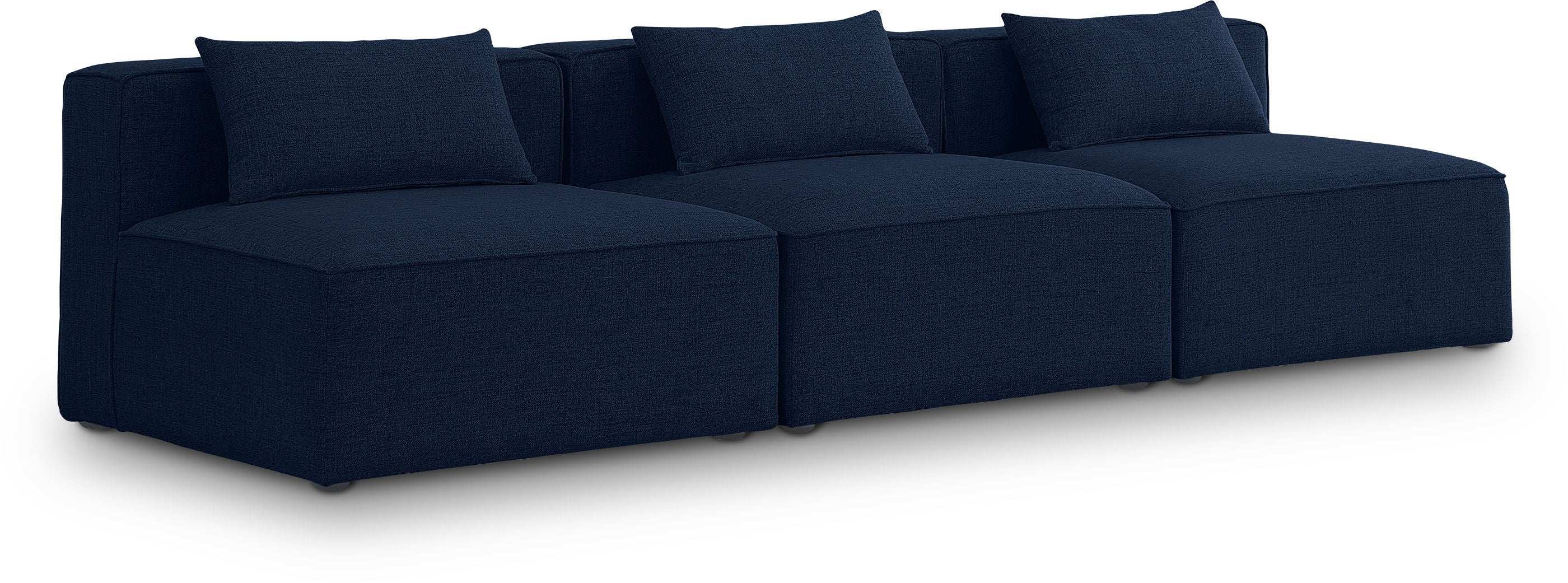 Cube - Linen Modular 3 Seat Armless Sofa - Best Buy Furniture