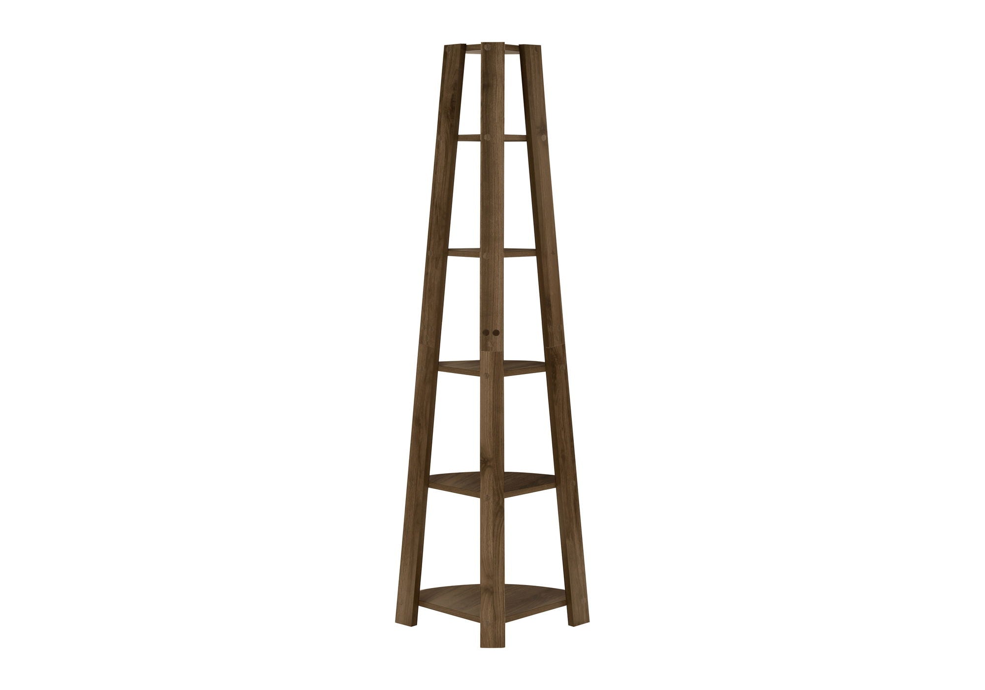 Bookshelf, Bookcase, Etagere, Corner, 5 Tier, For Office, Contemporary & Modern