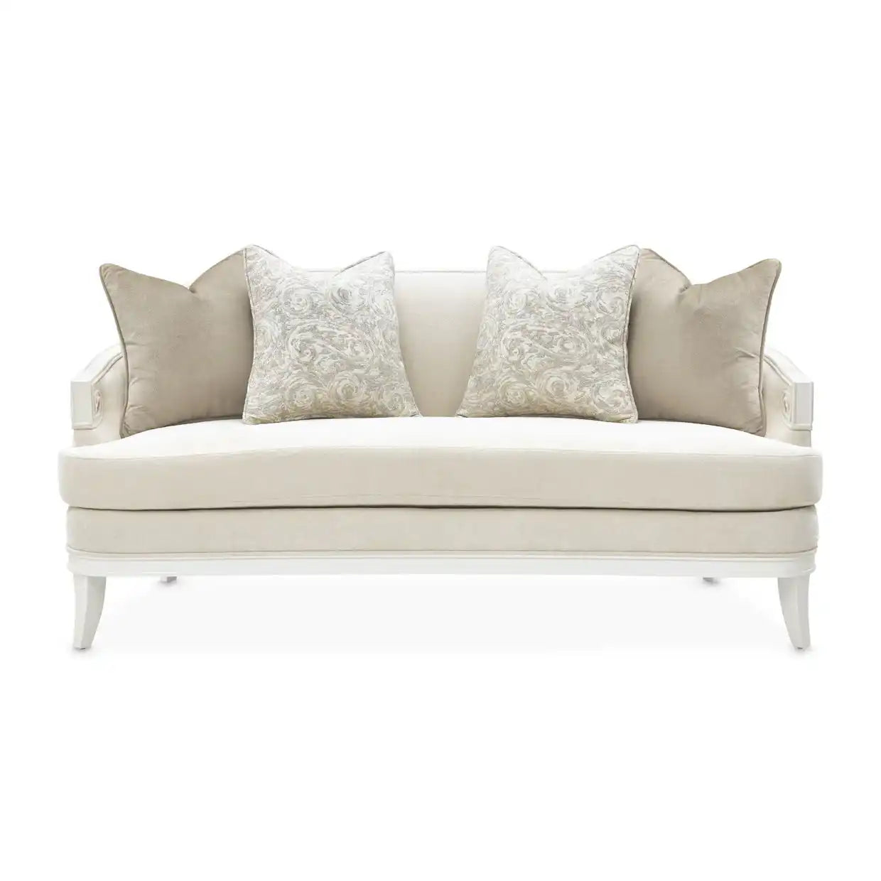 La Marisia - Chenille Loveseat - Tranquil / Creamy Pearl - Best Buy Furniture