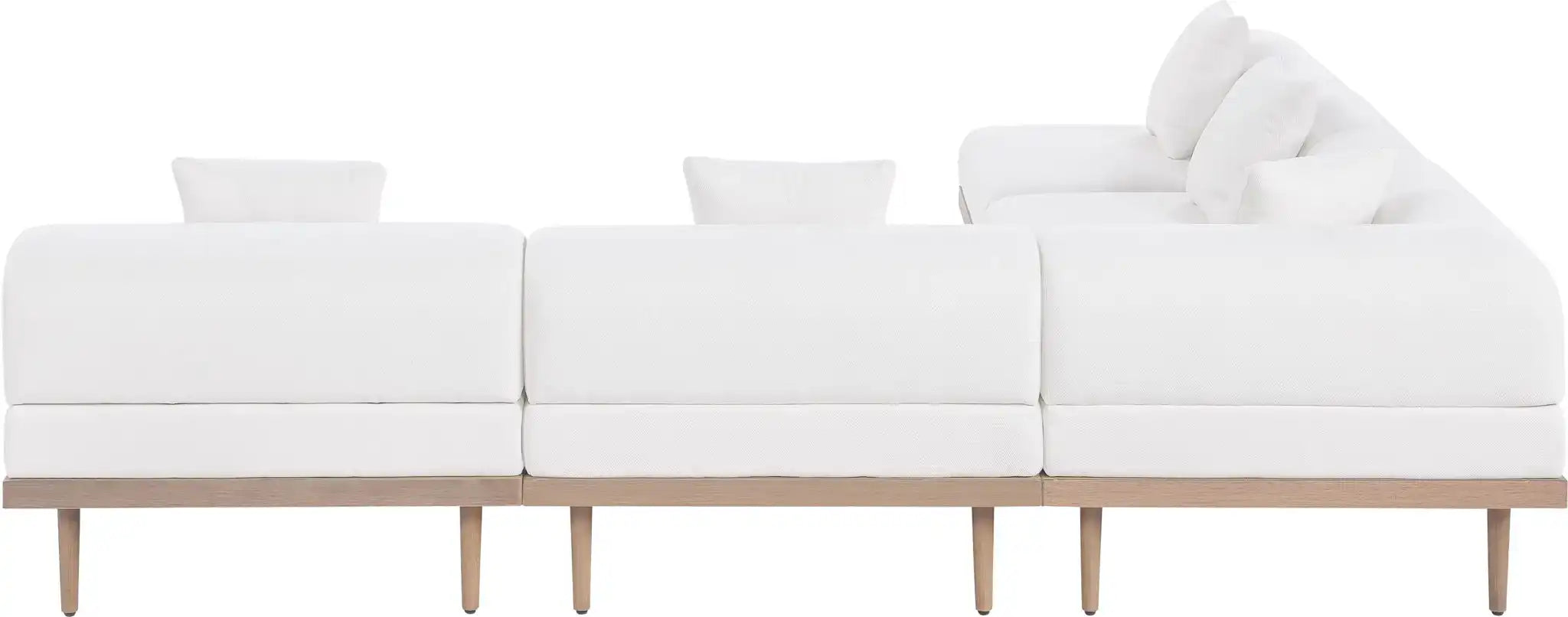 Laguna - 5 Piece 106.5" Upholstered Outdoor Patio Modular Sectional