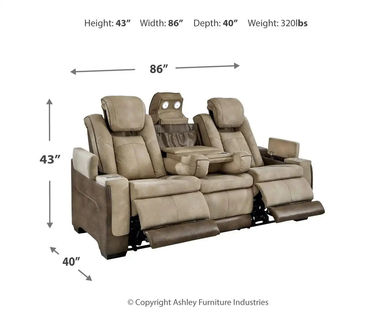 Next-Gen Durapella - Power Reclining Sofa - Best Buy Furniture