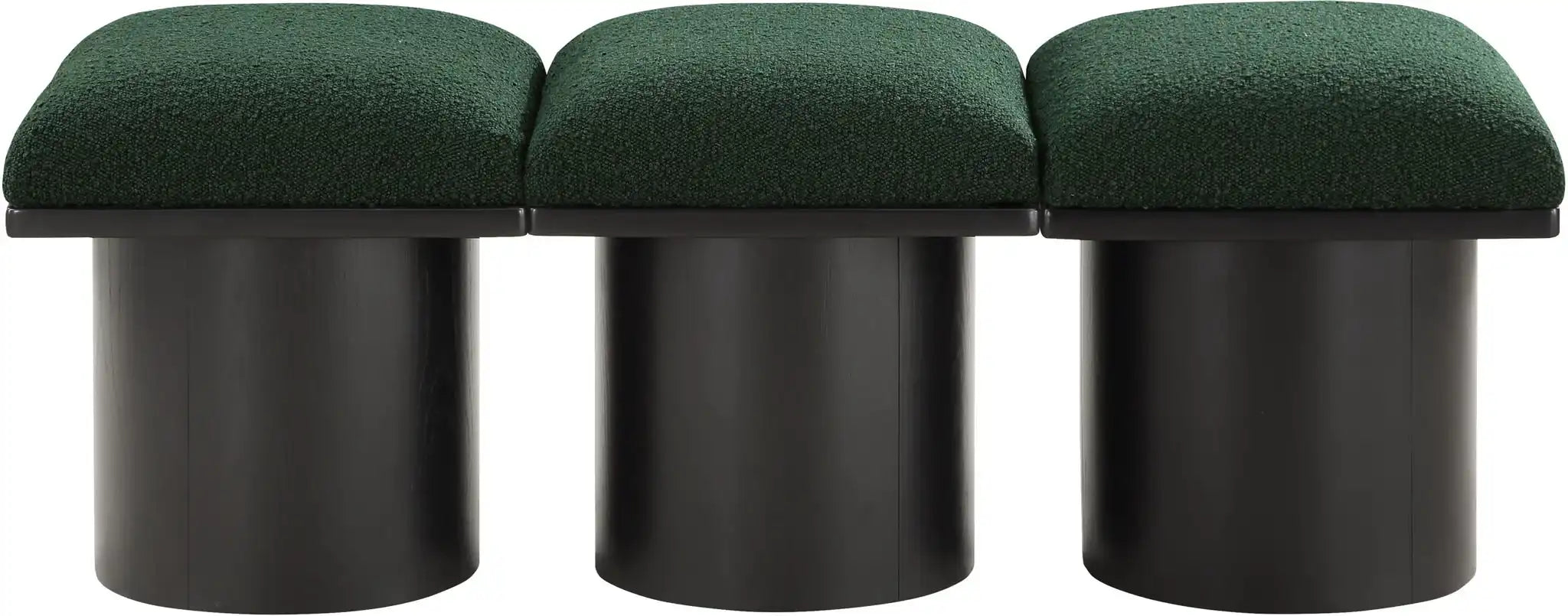Pavilion - 3 Piece Modular Bench With Black Base
