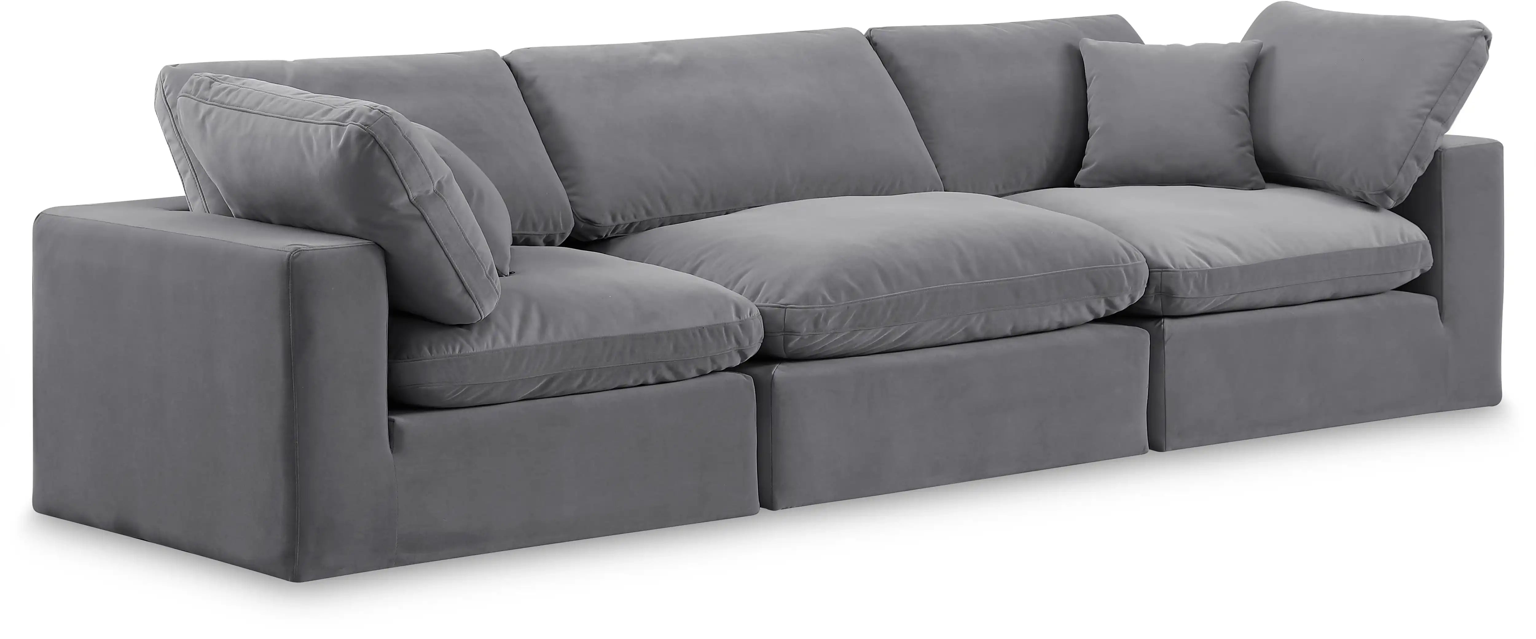 Comfy - Velvet Modular Sofa 3 Seats - Best Buy Furniture