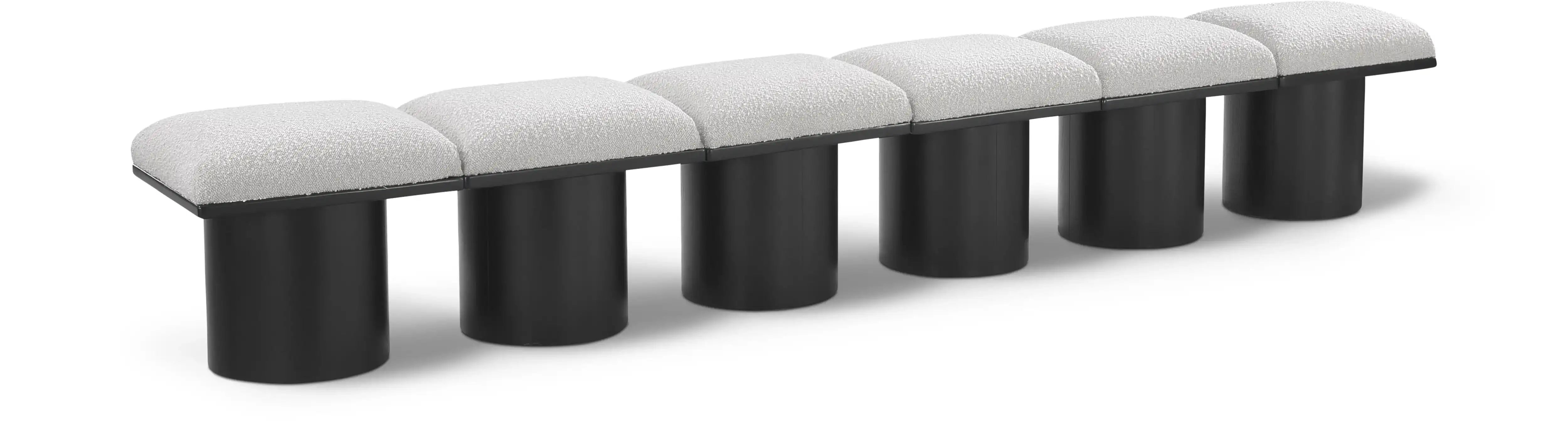 Pavilion - 6 Piece Modular Bench With Black Base - Best Buy Furniture