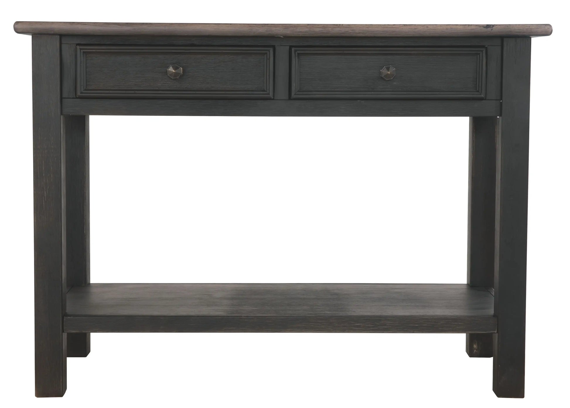 Tyler Creek - Sofa Table - Grayish Brown / Black - Best Buy Furniture