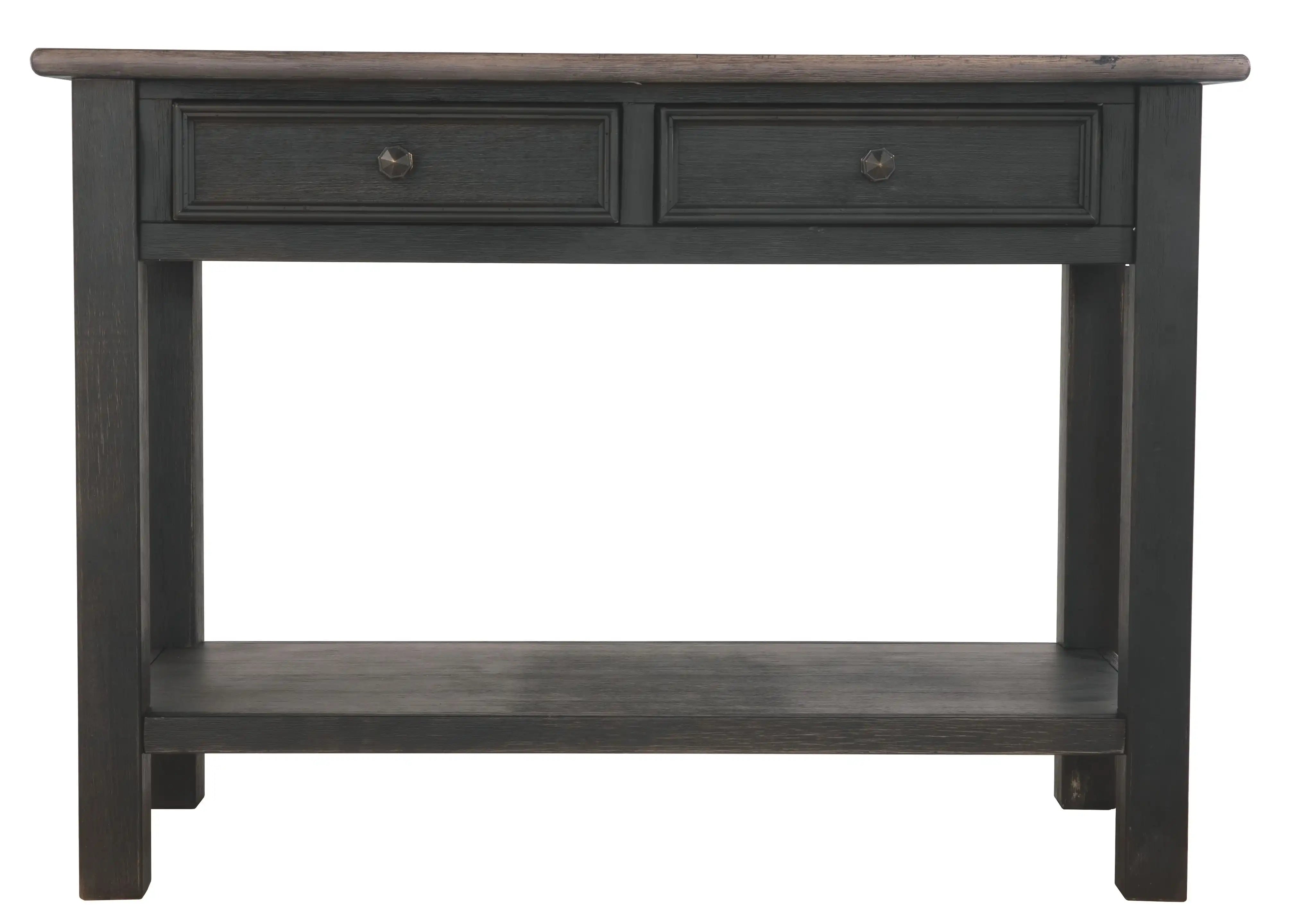 Tyler Creek - Sofa Table - Grayish Brown / Black - Best Buy Furniture
