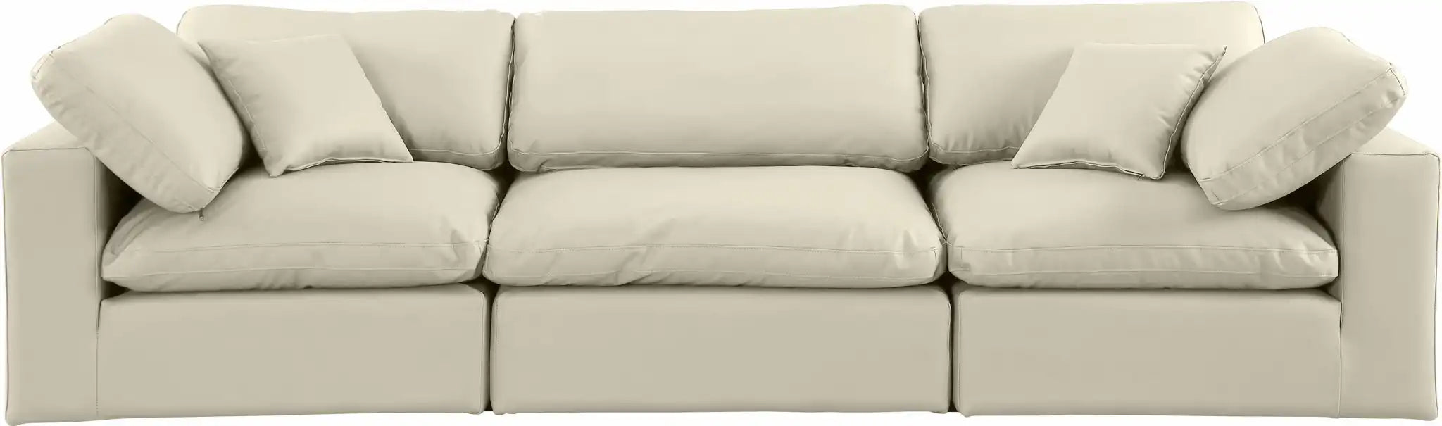 Comfy - Faux Leather Modular Sofa 3 Seats