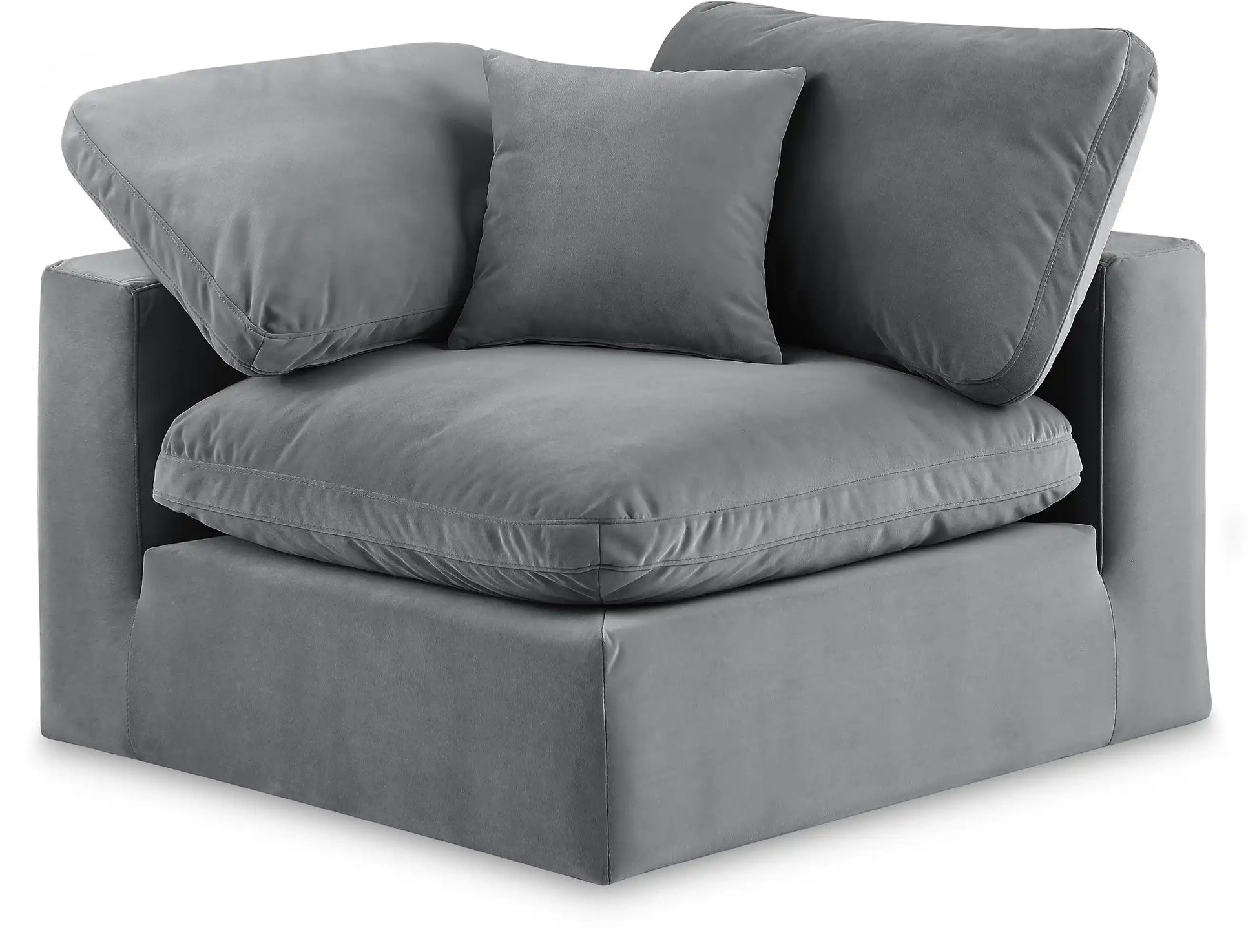 Comfy - Velvet Corner Chair - Best Buy Furniture