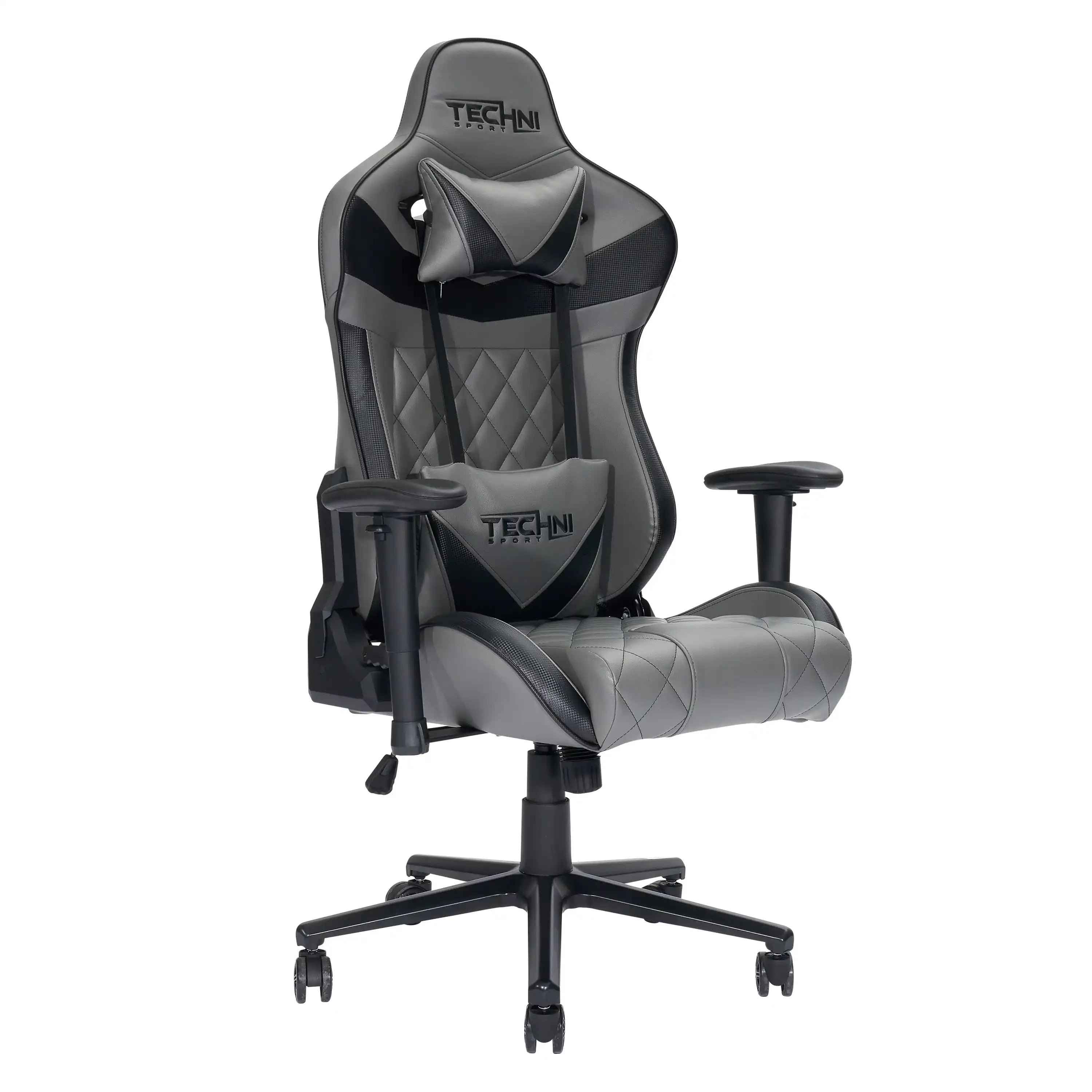 Techni Sport XL Ergonomic Gaming Chair , Grey - Best Buy Furniture
