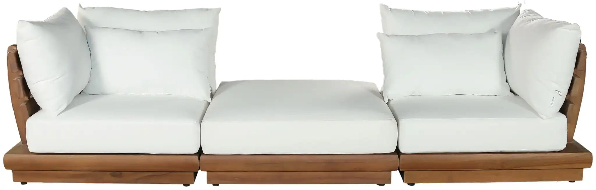 Mirella - 3 Piece Water Resistant Fabric Upholstered Outdoor Patio Modular Sofa