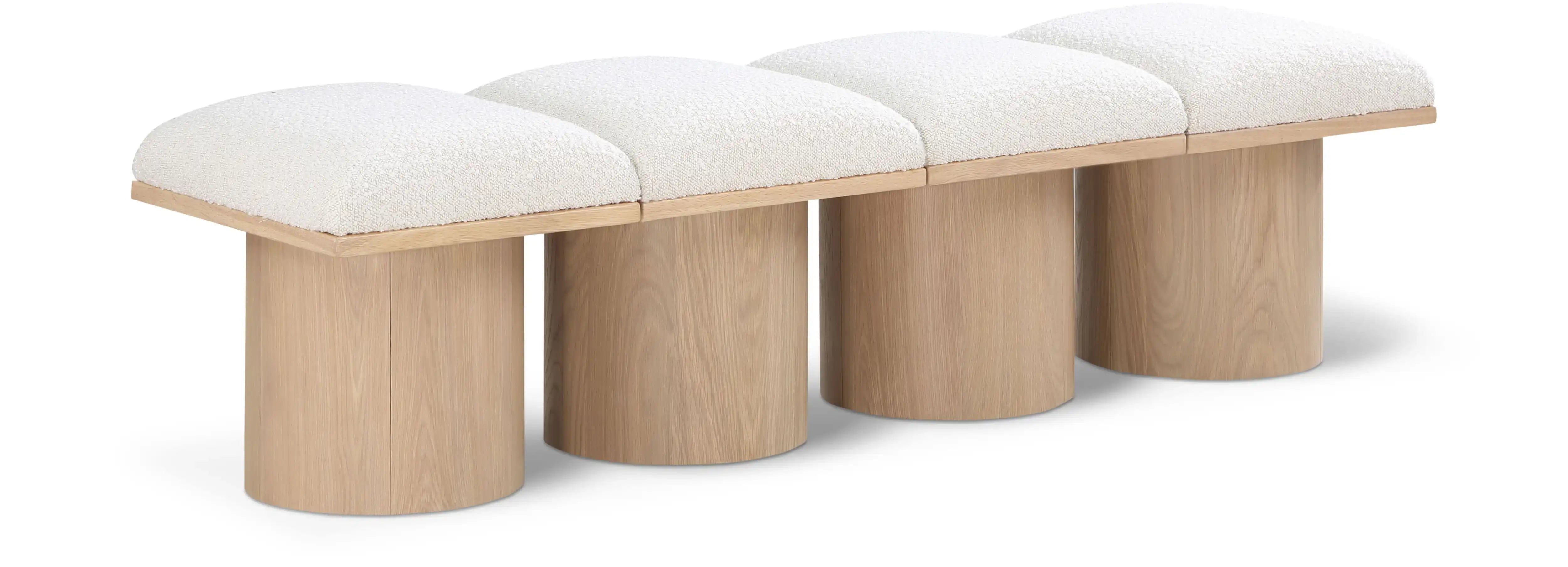 Pavilion - 4 Piece Modular Bench With Natural Base - Best Buy Furniture
