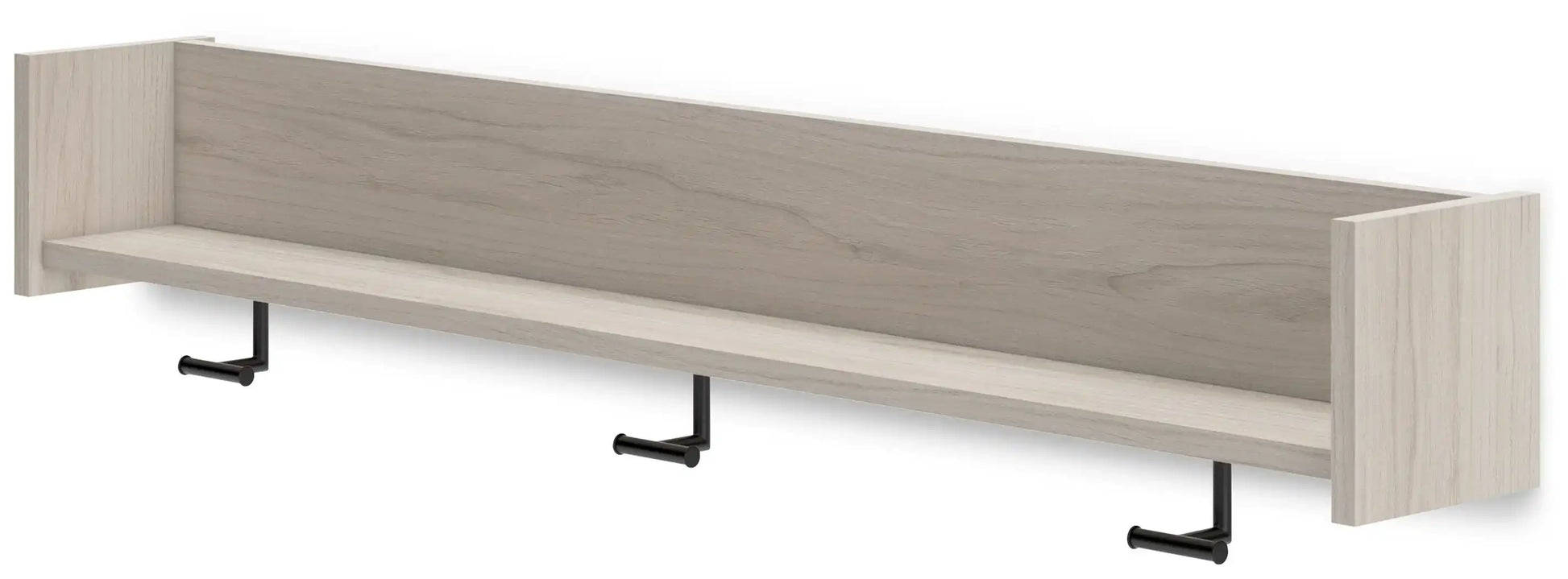 Socalle - Wall Mounted Coat Rack w/Shelf - Light Natural - Best Buy Furniture