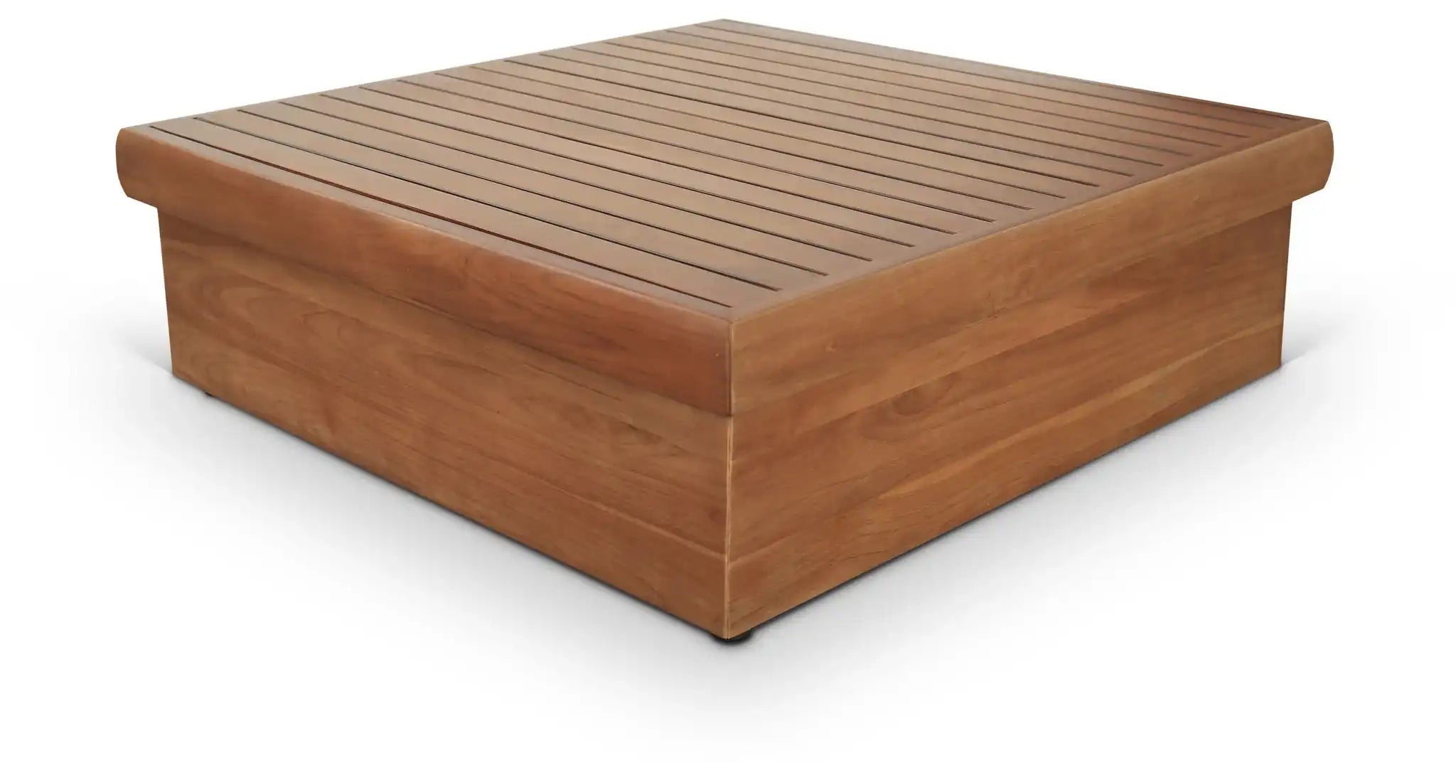 Mirella - Teak Wood Outdoor Patio Coffee Table - Natural - Best Buy Furniture
