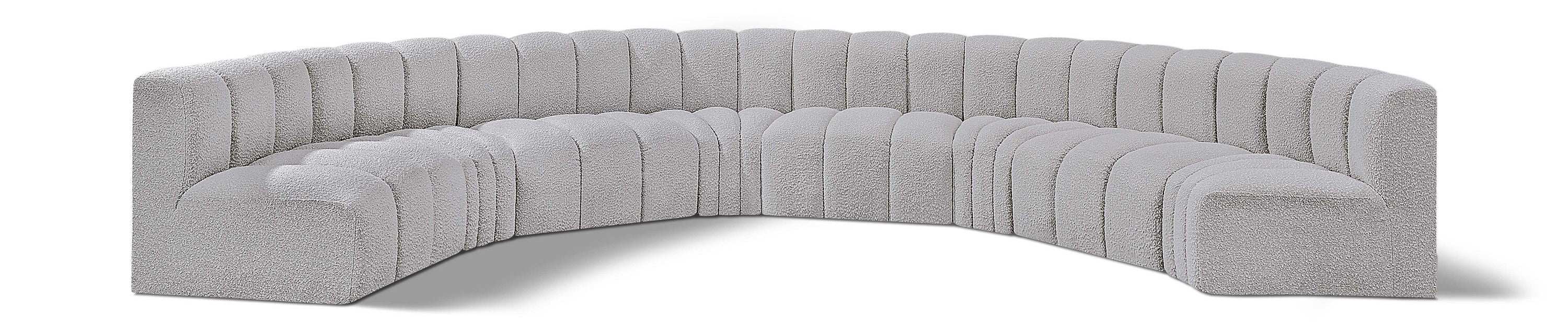 Arc - Boucle Fabric 8 Piece U-Shaped Modular Sofa - Best Buy Furniture