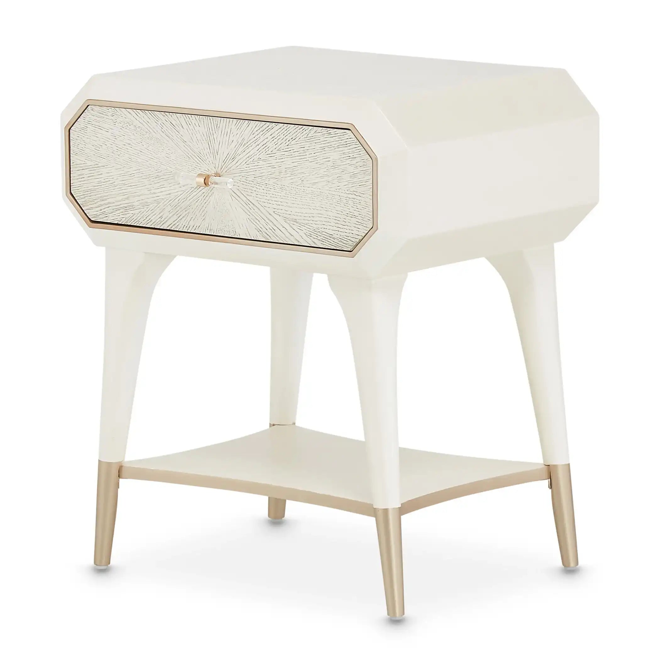 La Rachelle - 1-Drawer Nightstand - Champagne - Best Buy Furniture
