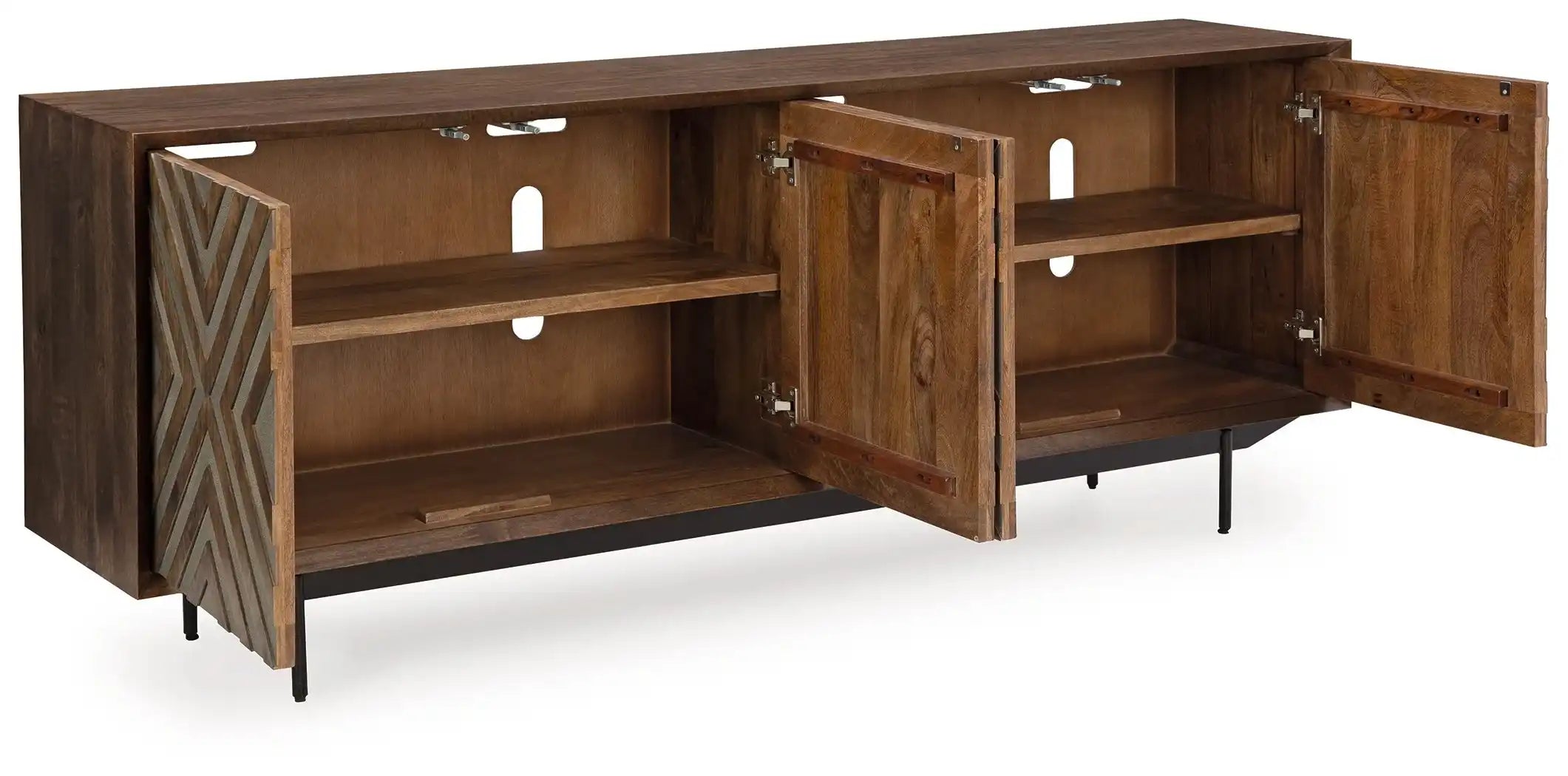 Dreggan - Accent Cabinet - Brown / Gold Finish - Best Buy Furniture
