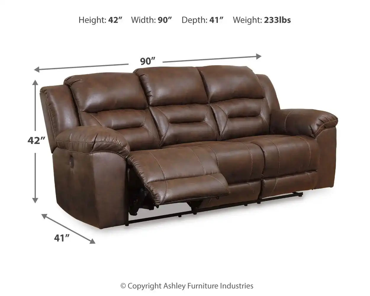 Stoneland - Power Reclining Sofa - Best Buy Furniture