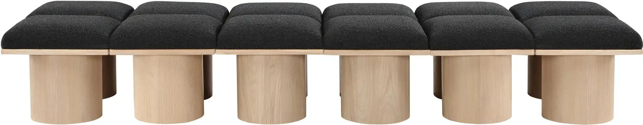 Pavilion - 12 Piece Modular Bench With Natural Base