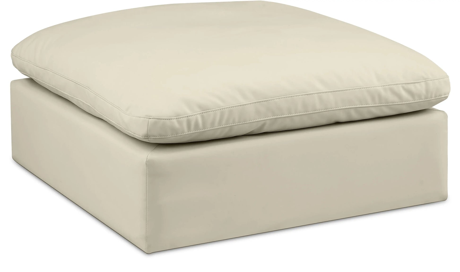 Comfy - Faux Leather Ottoman - Best Buy Furniture