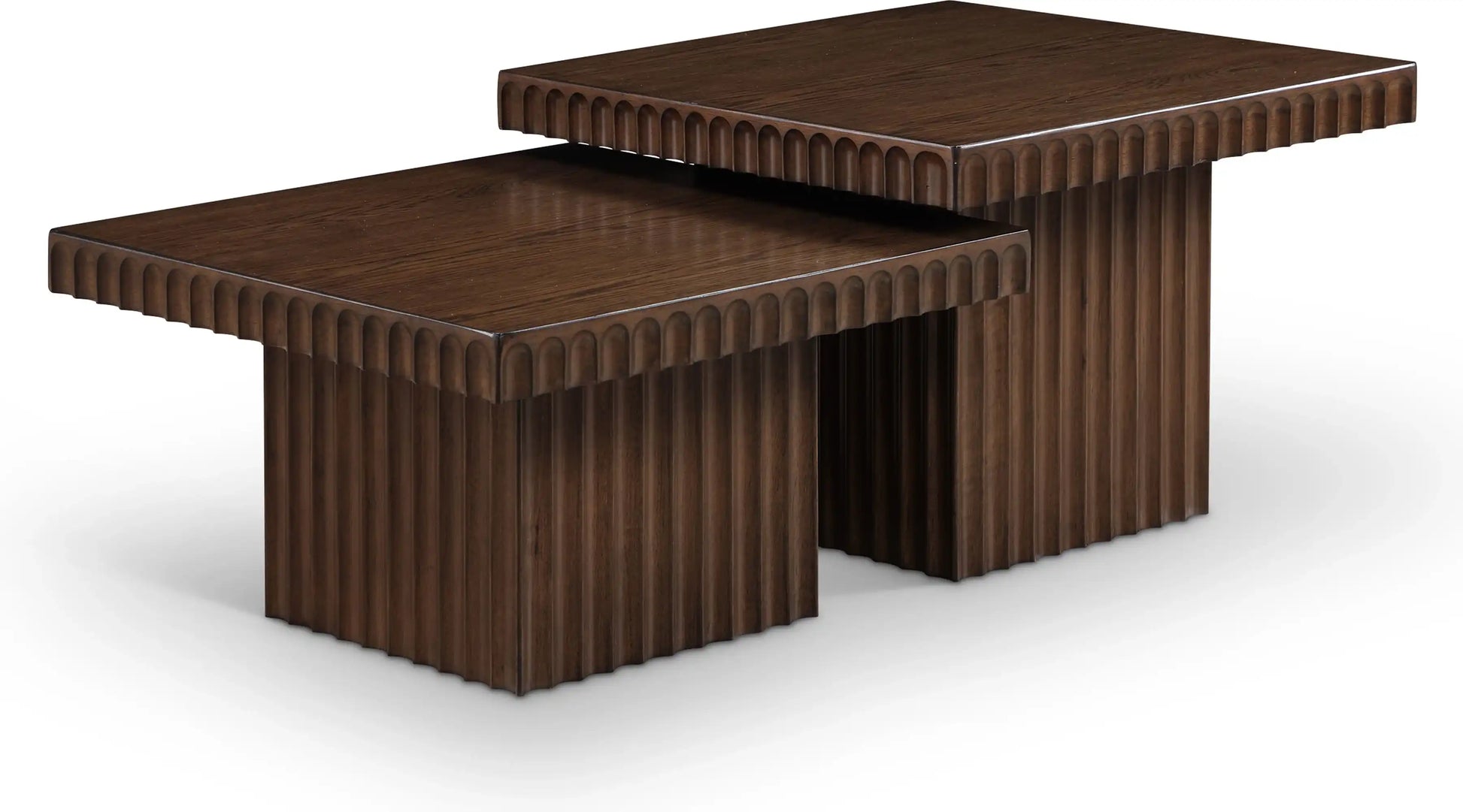 Spencer - 15" Oak Veneer 2 Piece Coffee Table - Best Buy Furniture