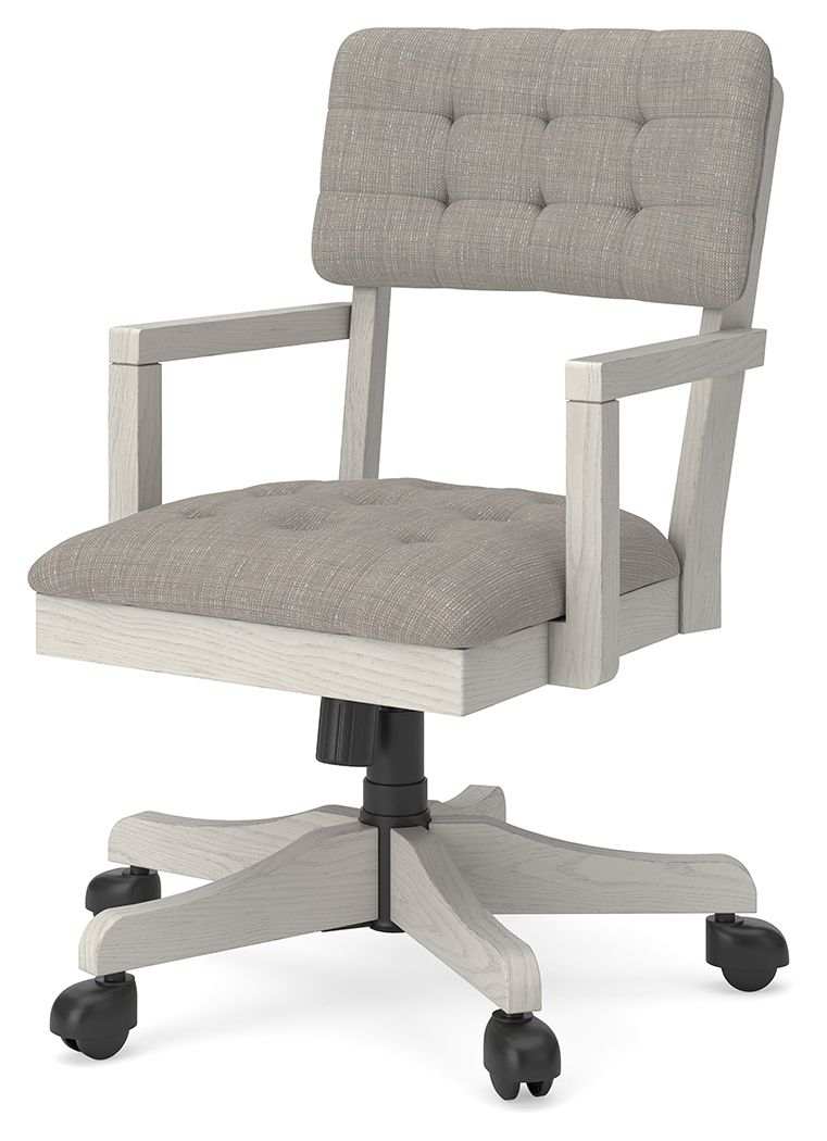 Robbinsdale - Home Office Desk Chair - Antique White - Best Buy Furniture