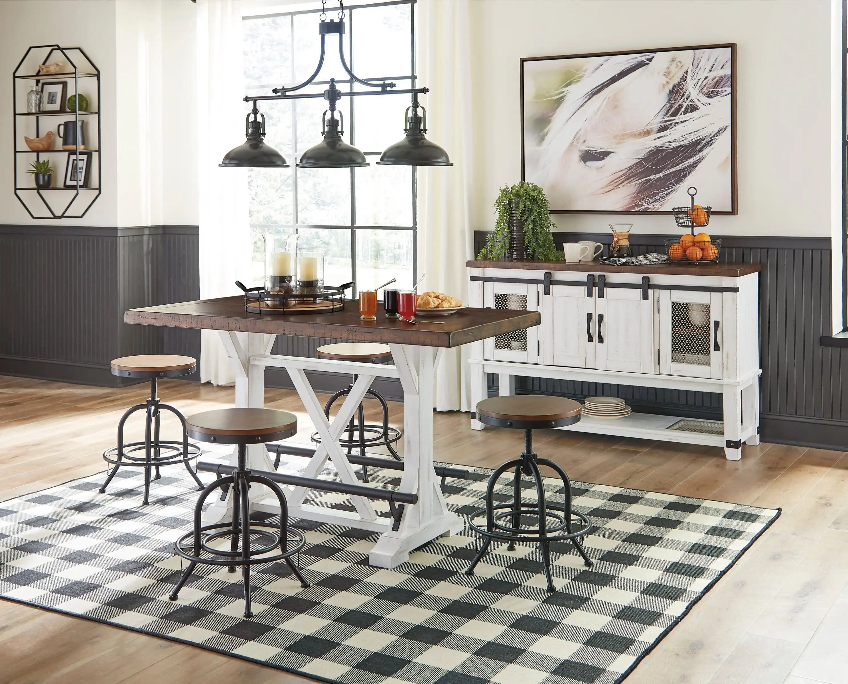 Valebeck - Counter Height Table Set - Best Buy Furniture