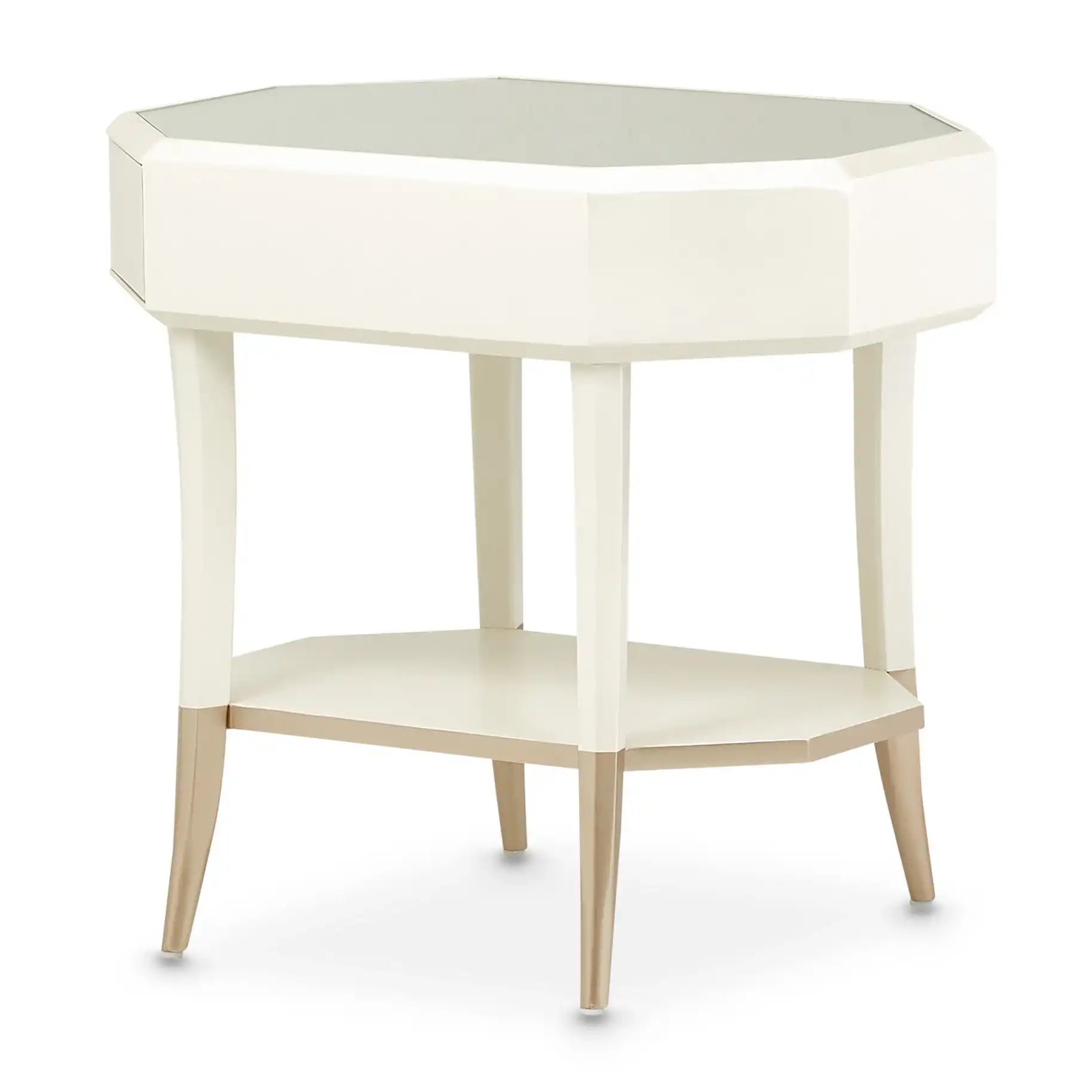 La Rachelle - Octagonal End Table - Champagne - Best Buy Furniture