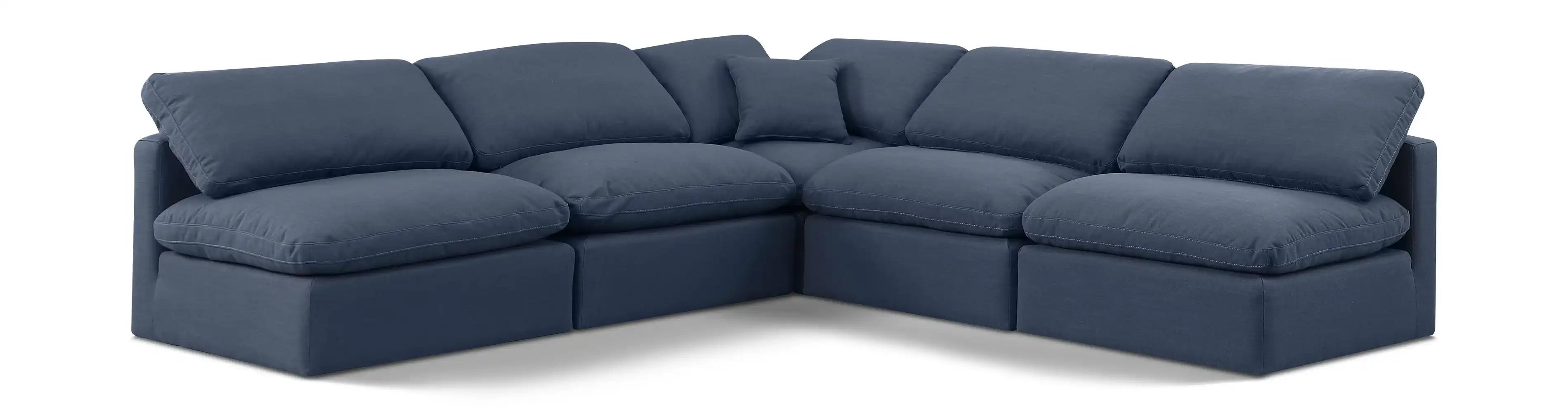 Indulge - Linen 5 Piece Modular Corner Armless Sectional - Best Buy Furniture