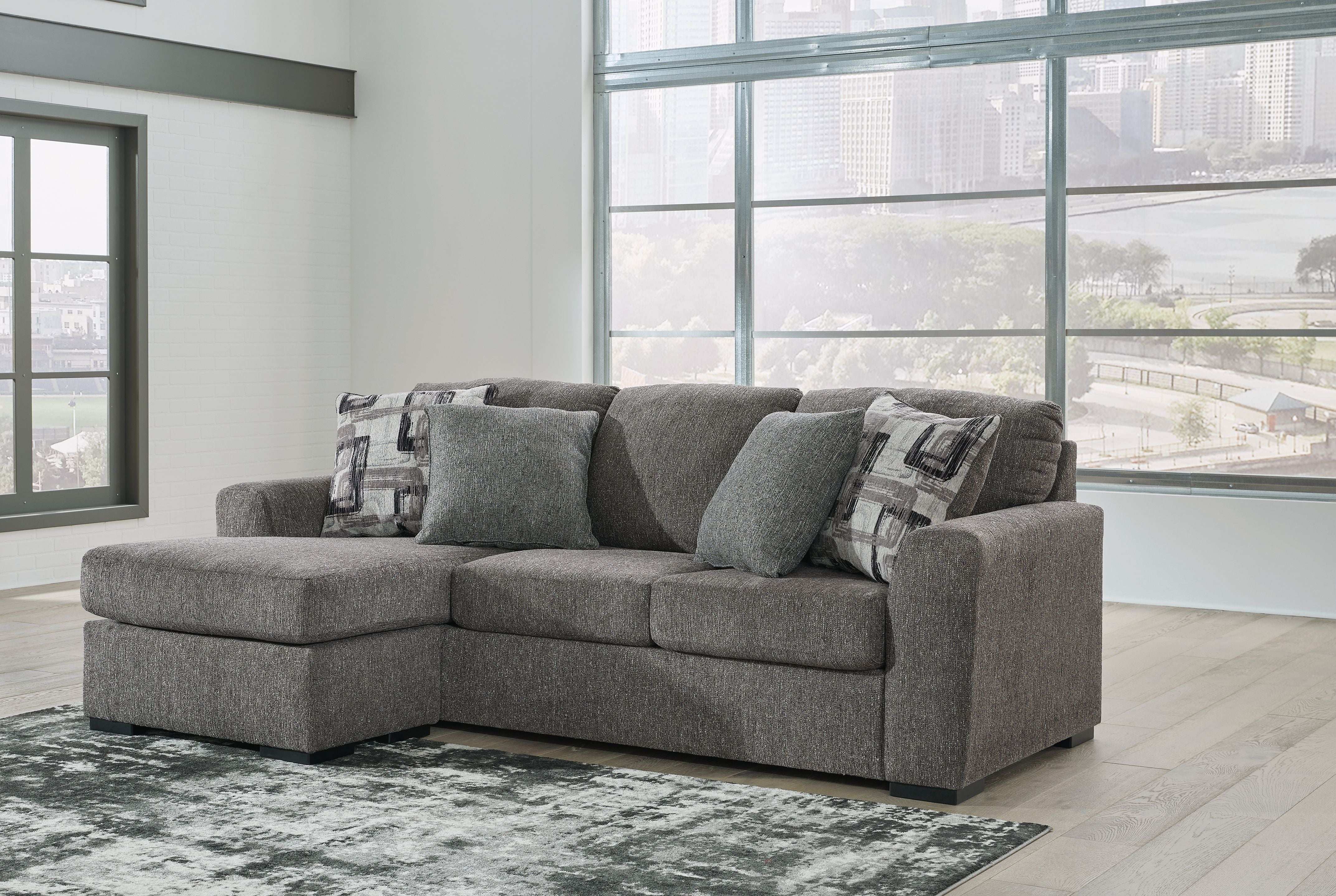 Gardiner - Sofa Chaise - Pewter - Best Buy Furniture