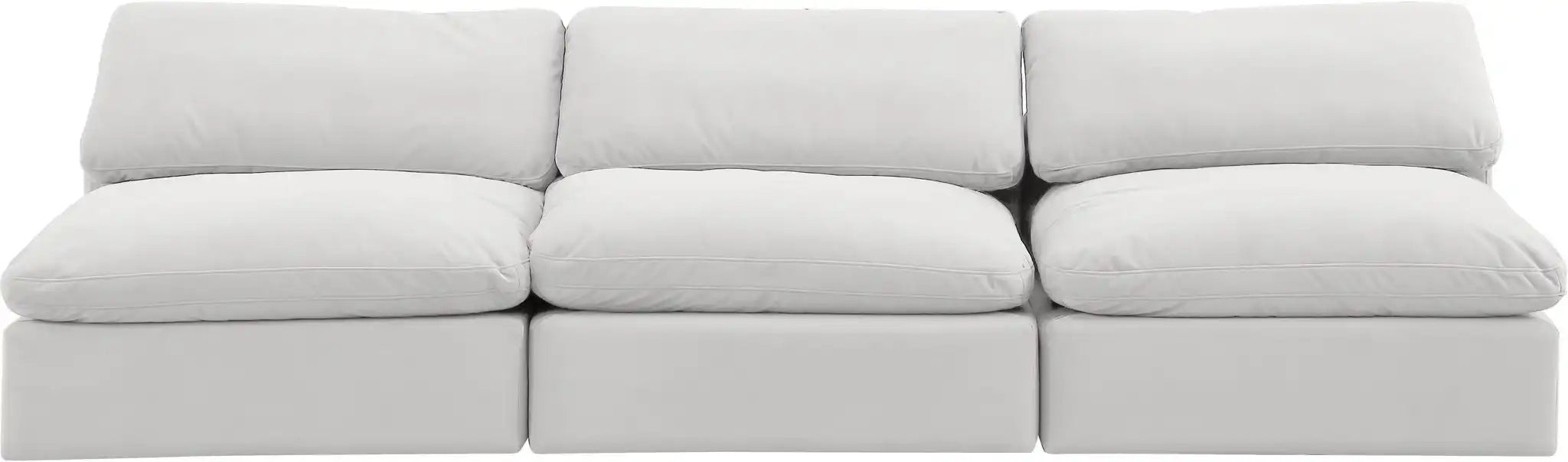 Comfy - Velvet Modular Armless Sofa 3 Seats