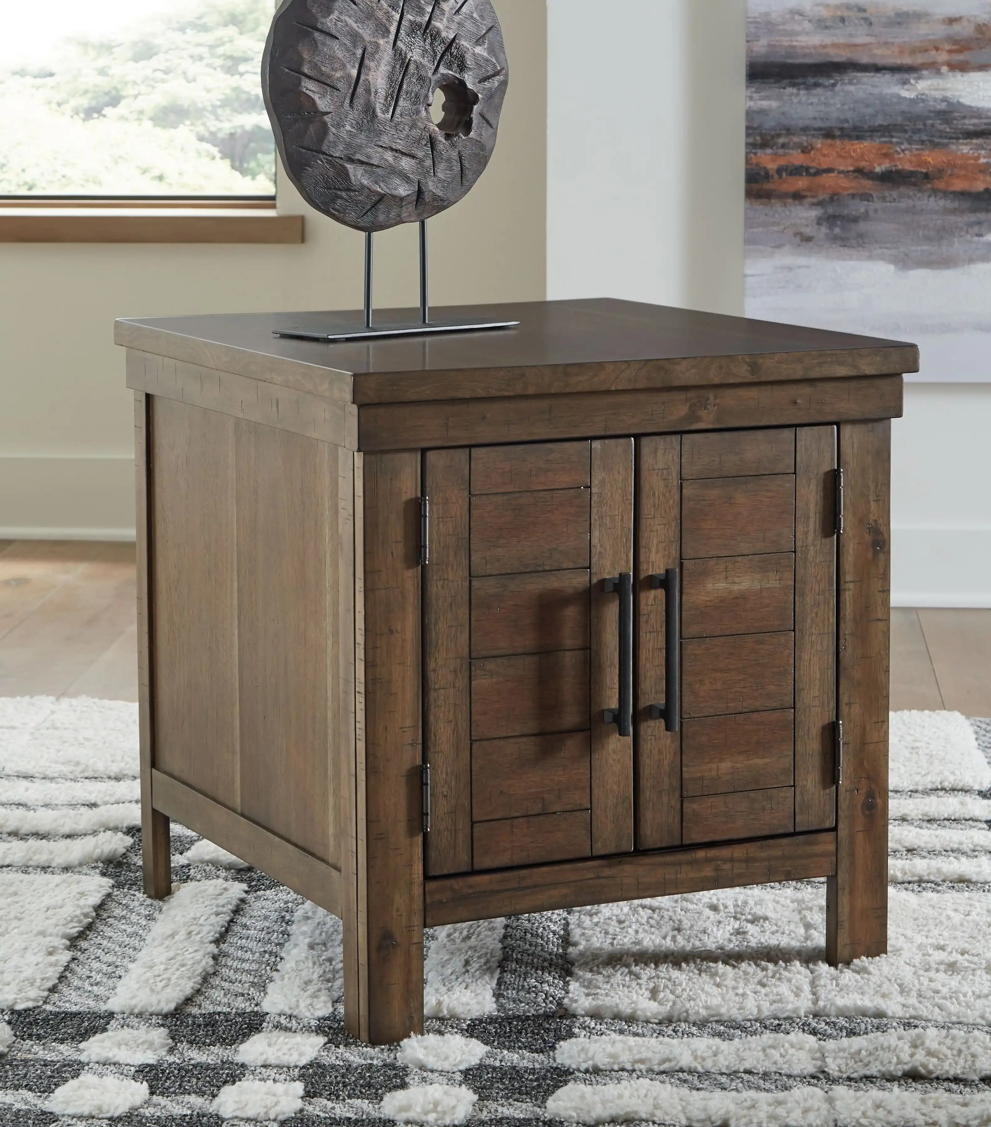 Moriville - Rectangular End Table - Grayish Brown - Best Buy Furniture