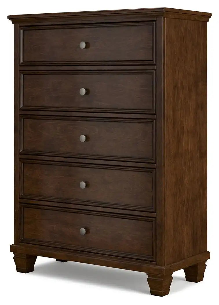 Danabrin - Five Drawer Chest - Brown - Best Buy Furniture