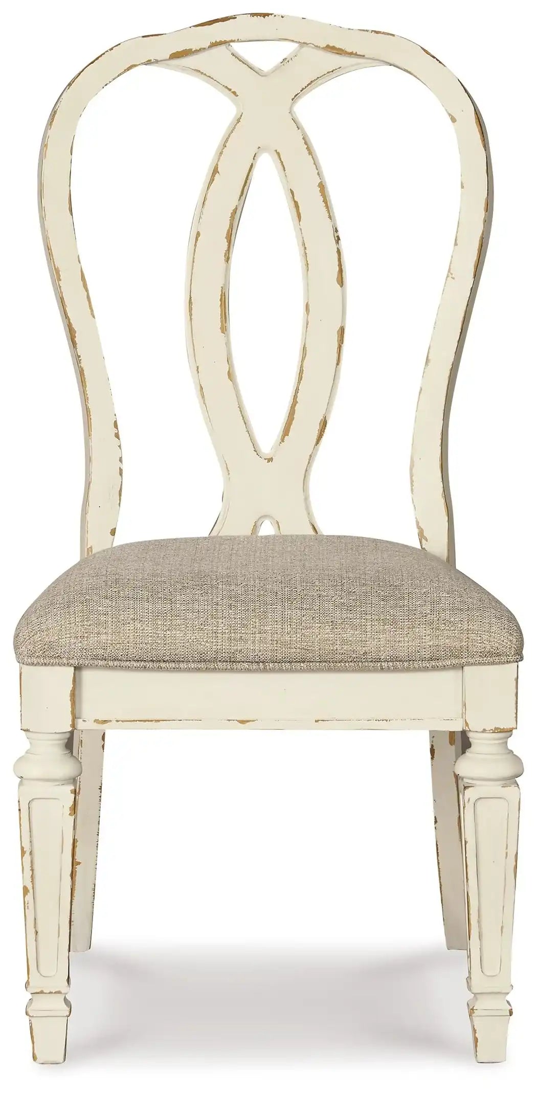 Realyn - Dining UPH Side Chair (Set of 2) - Ribbonback - Chipped White - Best Buy Furniture