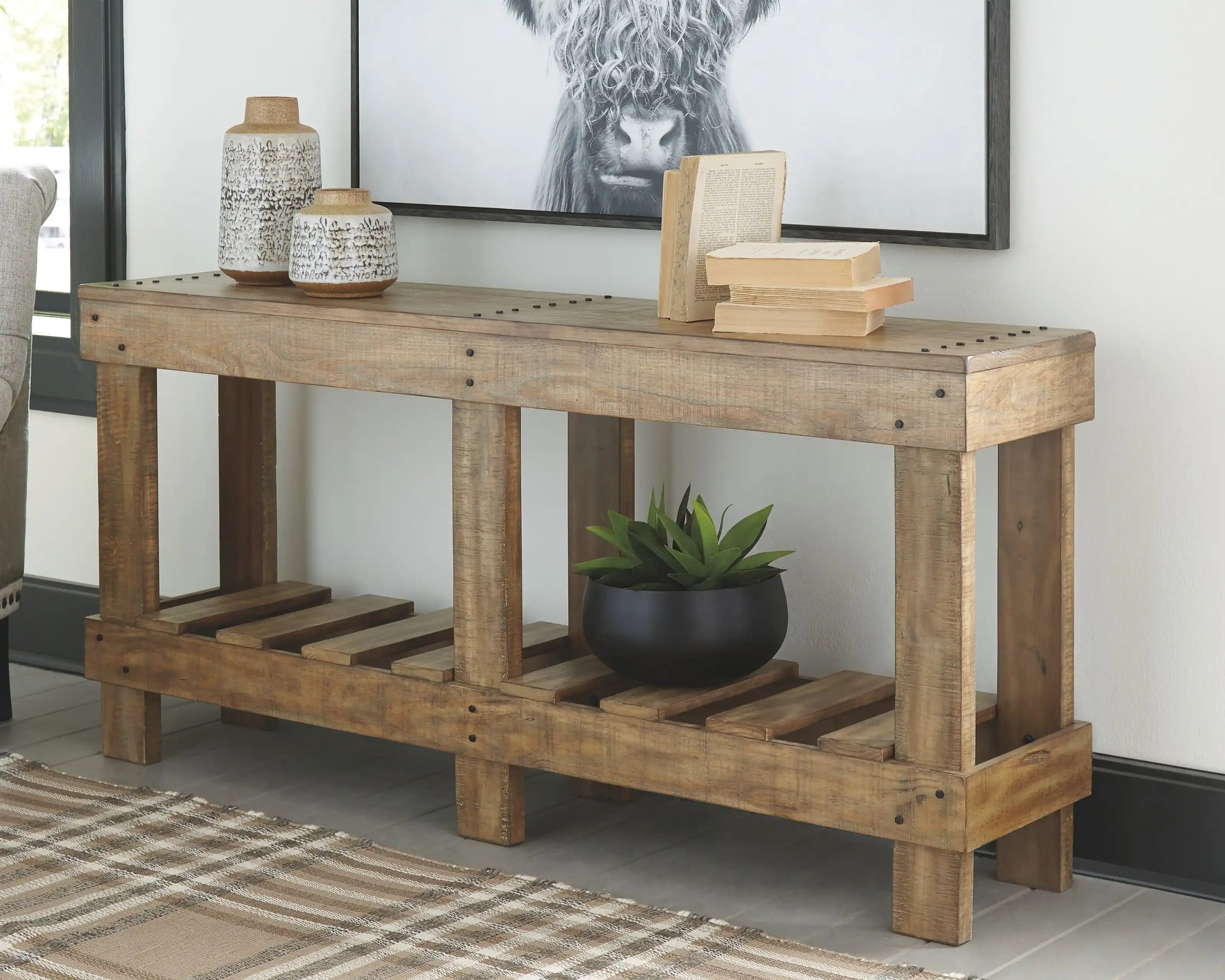 Susandeer - Console Sofa Table - Brown - Best Buy Furniture