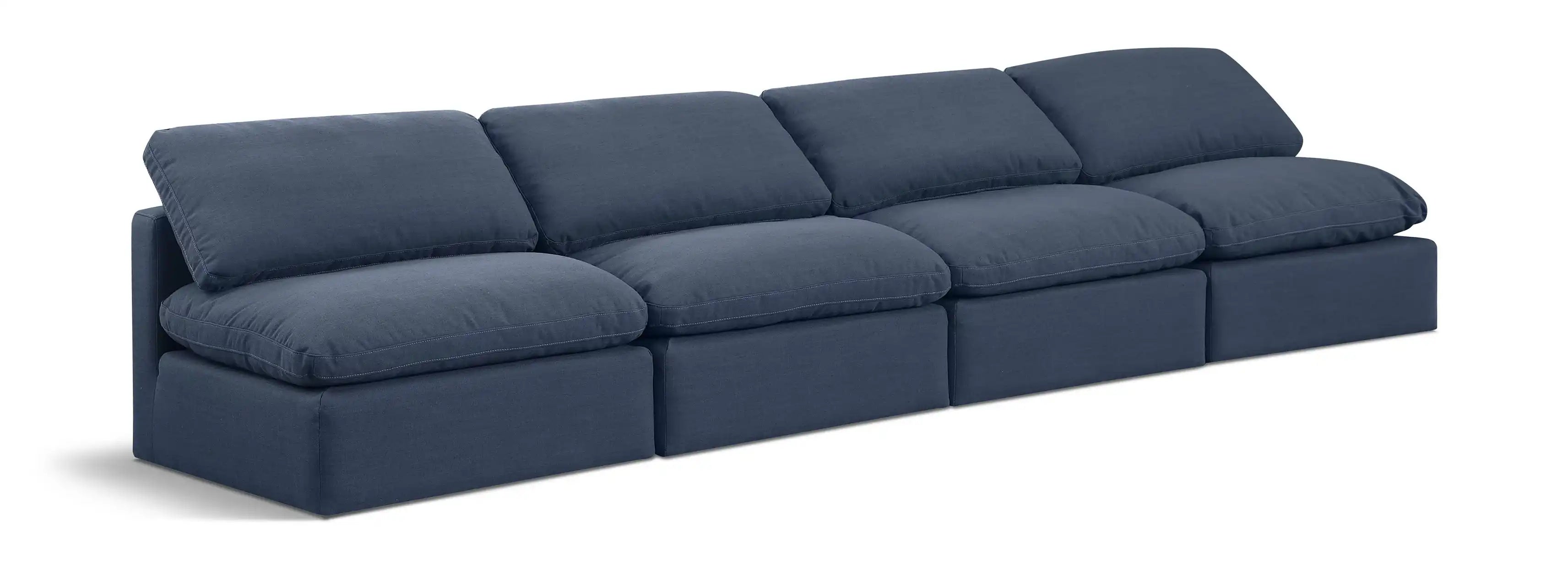 Indulge - Linen 4 Seat Modular Armless Sofa - Best Buy Furniture