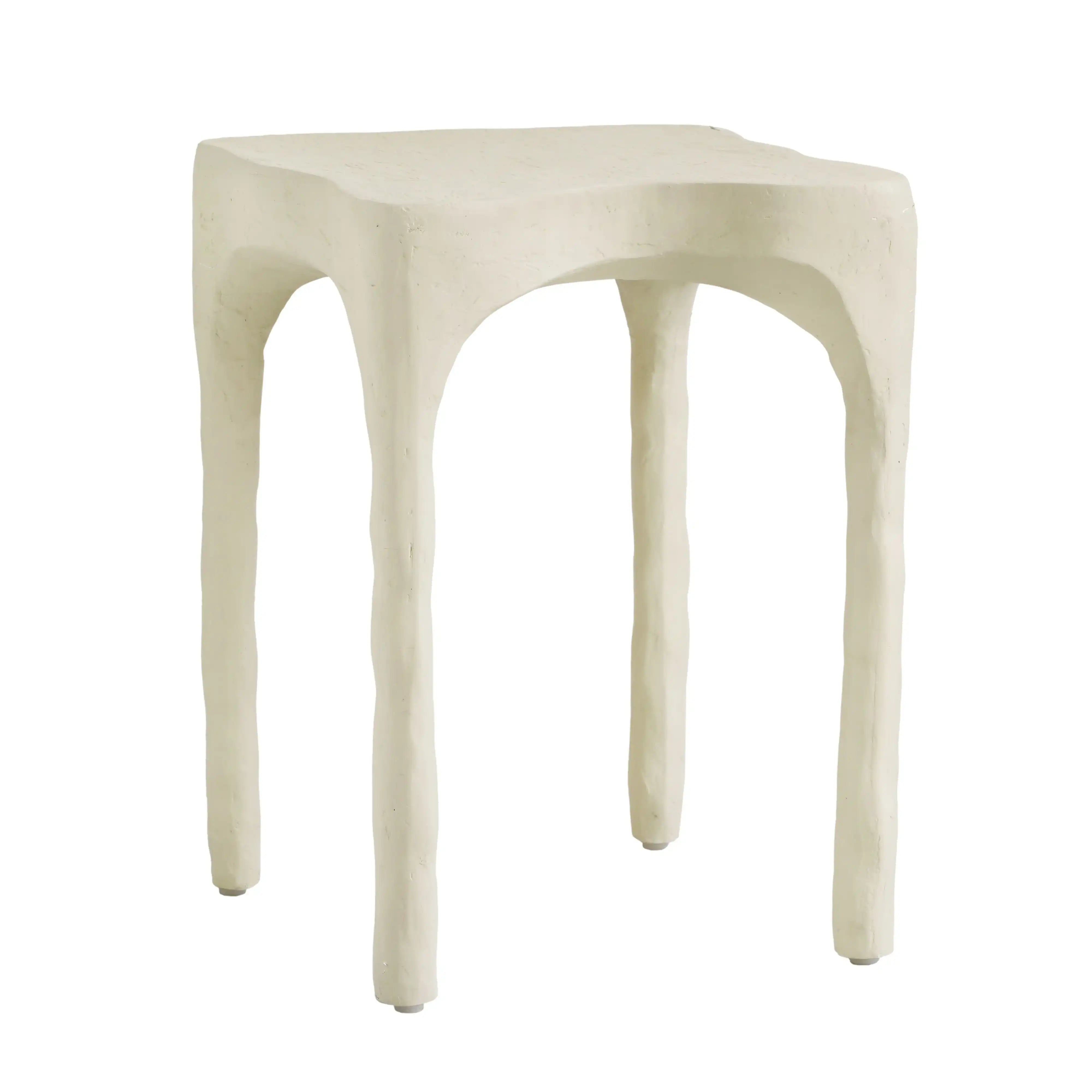 Skully - Textured Side Table - Cream - Best Buy Furniture