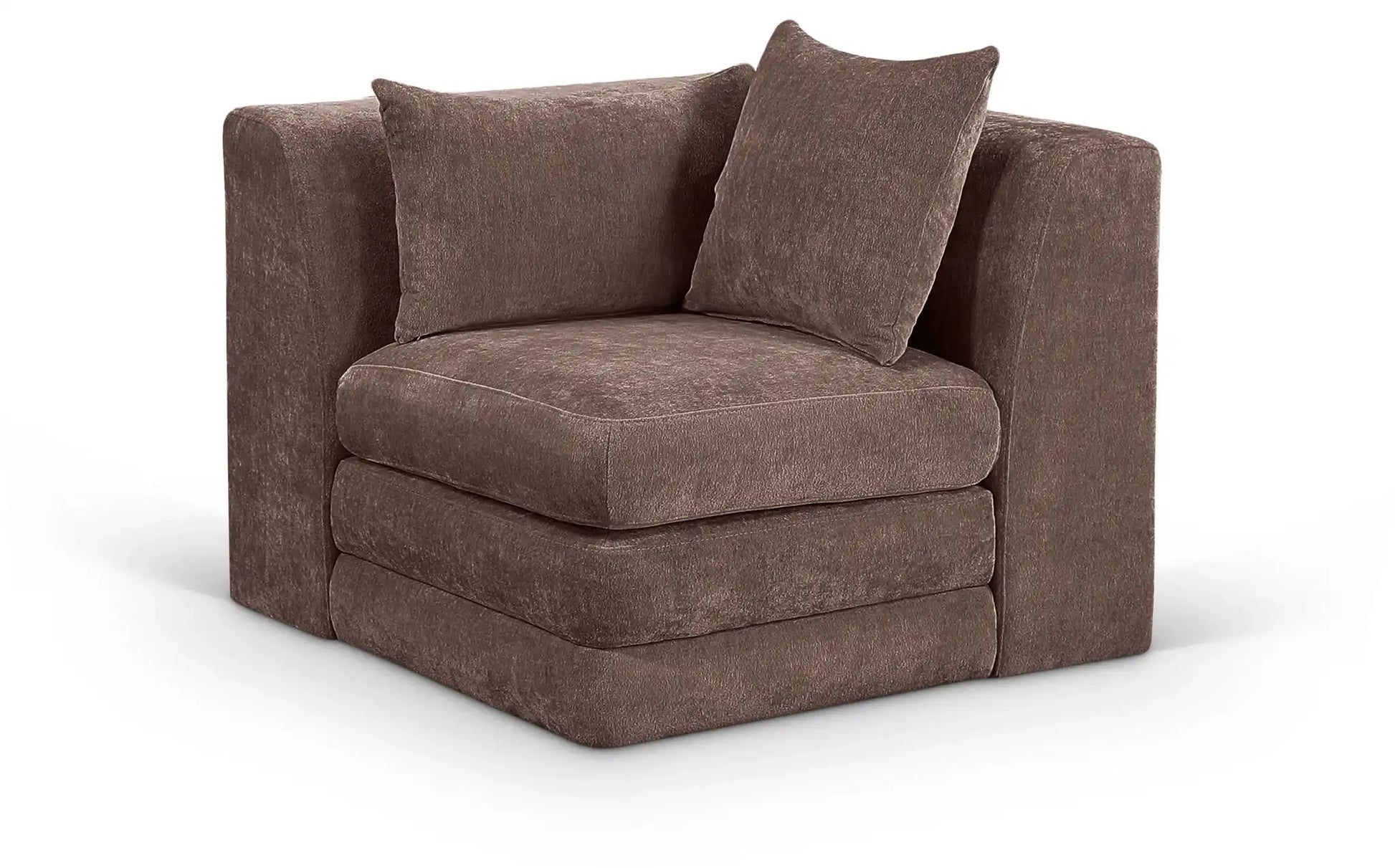 Stellar - Chenille Fabric Upholstered Modular Corner Chair - Best Buy Furniture