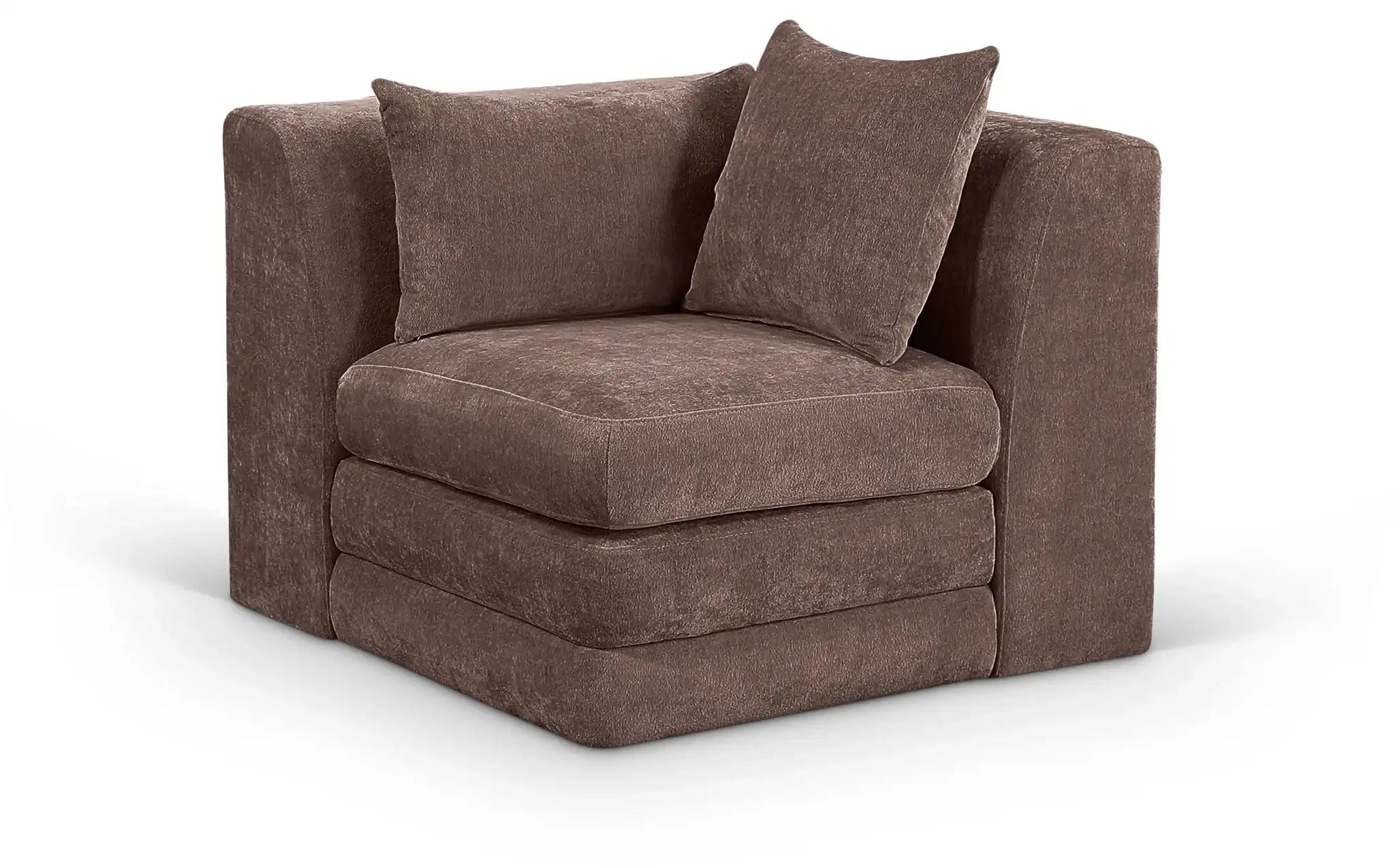 Stellar - Chenille Fabric Upholstered Modular Corner Chair - Best Buy Furniture