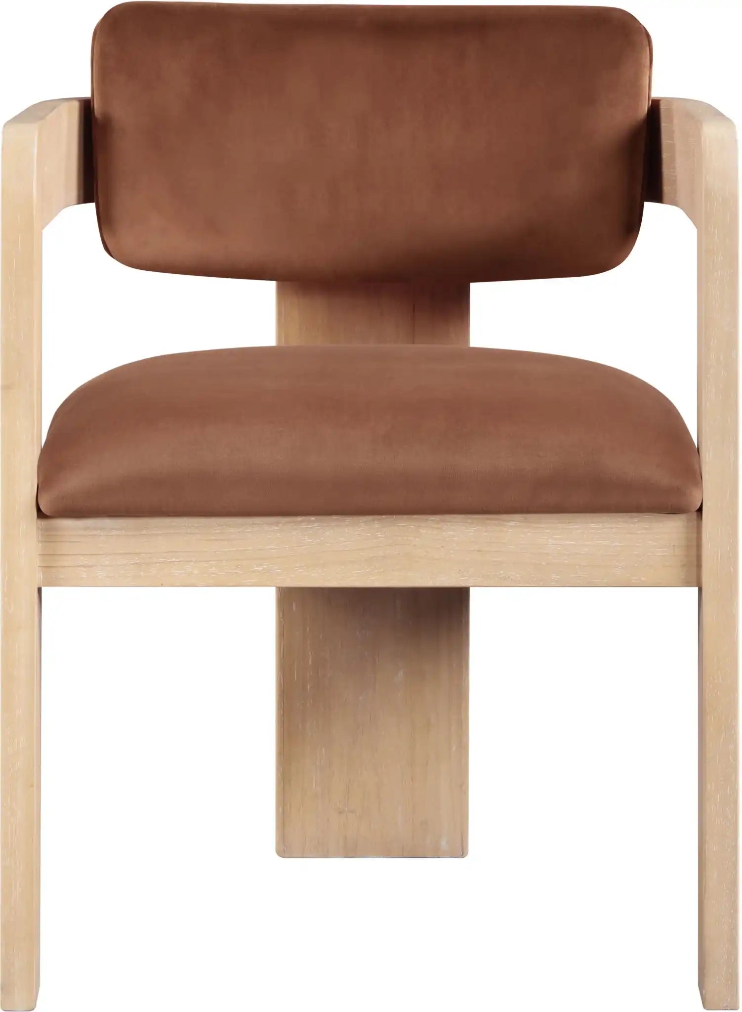 Sacha - Velvet Dining Chair With Natural Base (Set of 2)