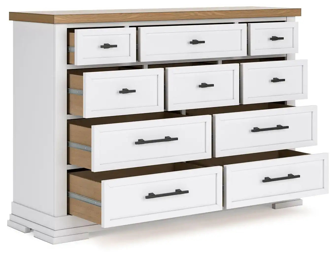 Ashbryn - Dresser - White / Natural - Best Buy Furniture