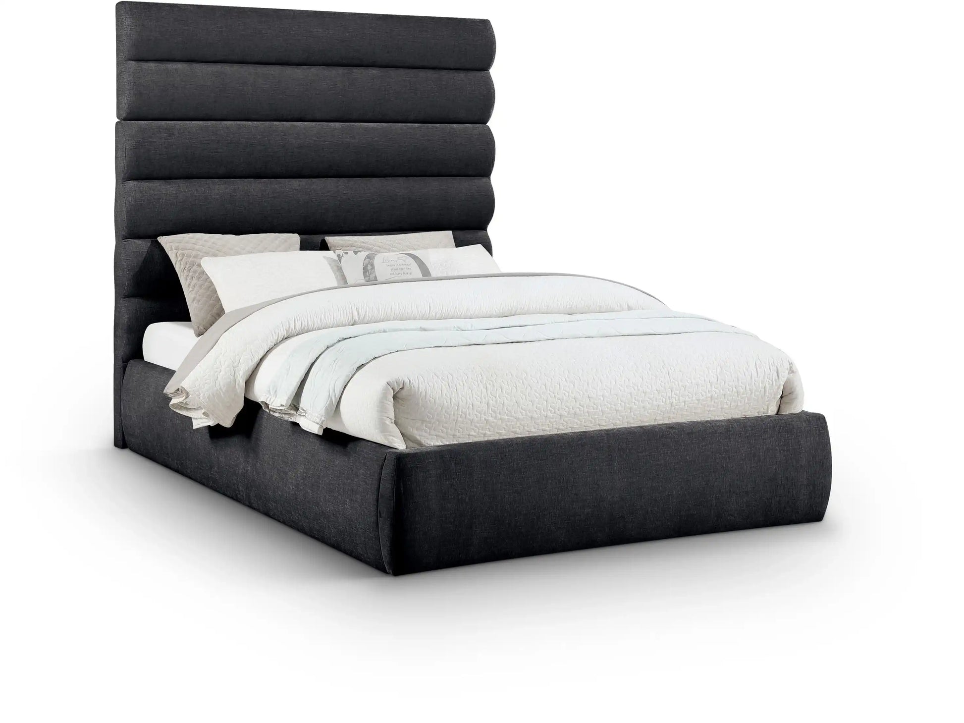 Adam - Chenille Fabric Bed With 70.5" Headboard - Best Buy Furniture
