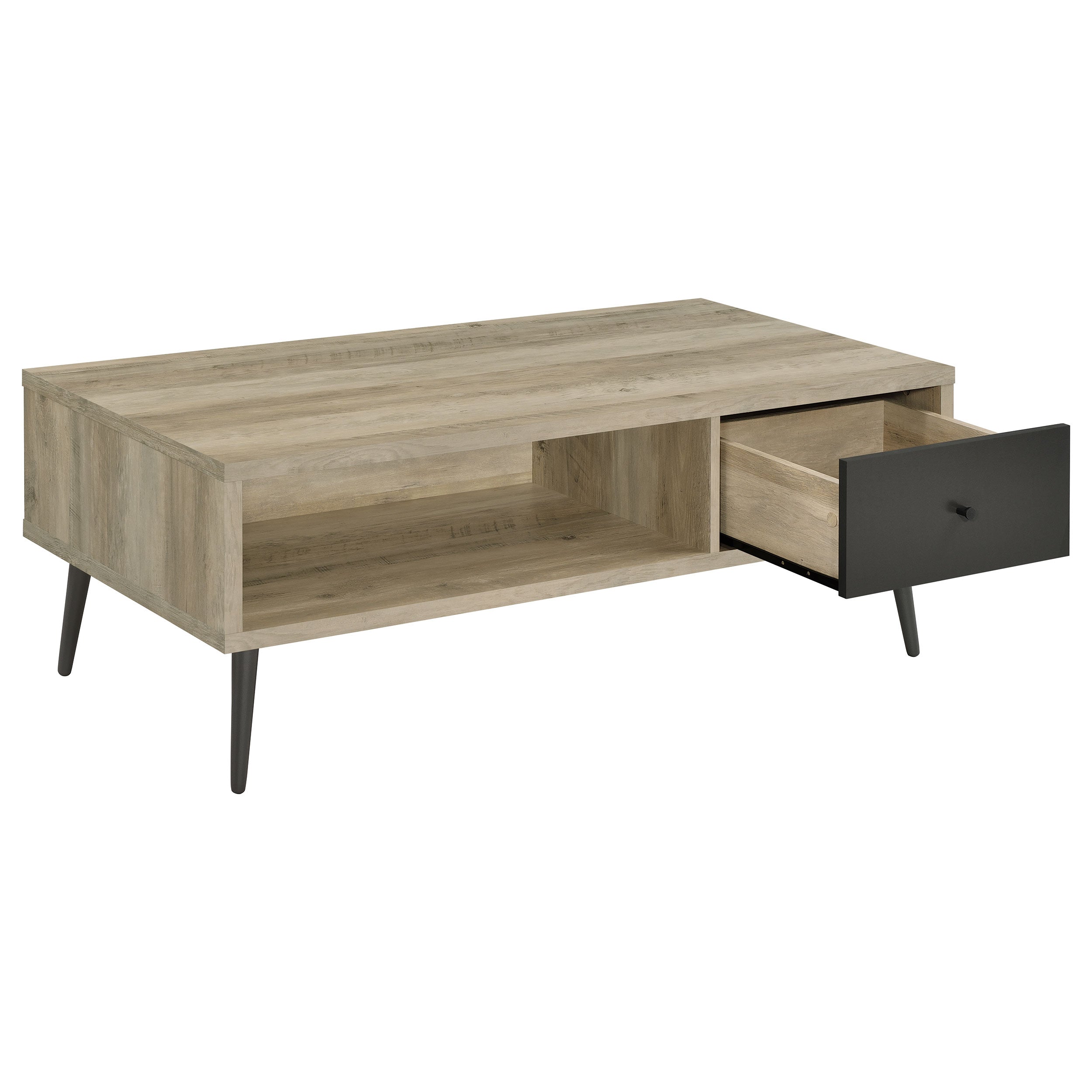 Welsh 1-drawer Engineered Wood Coffee Table Distressed Pine-