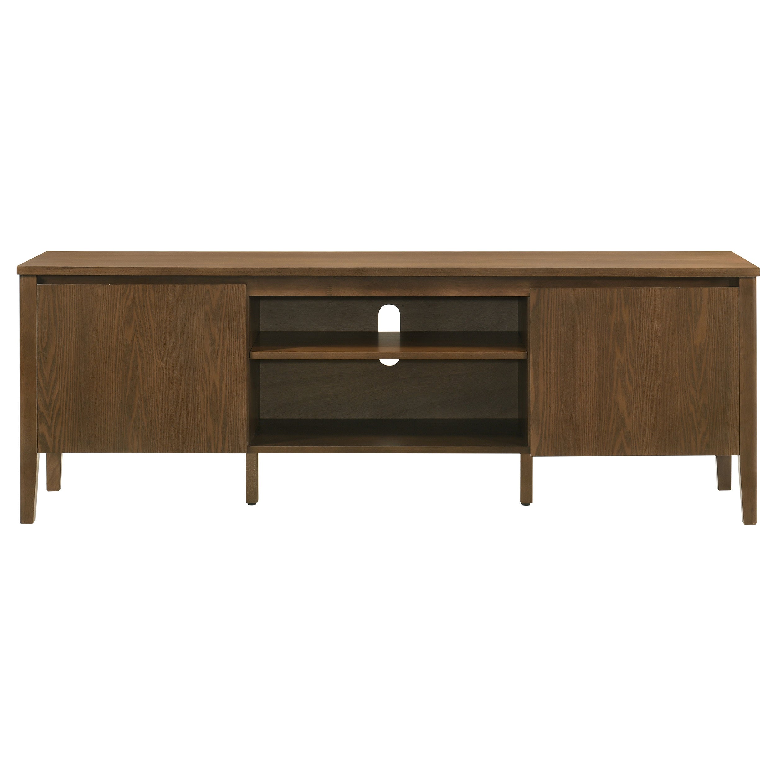 Thori 63-inch 2-door TV Stand Media Console Dark Brown-