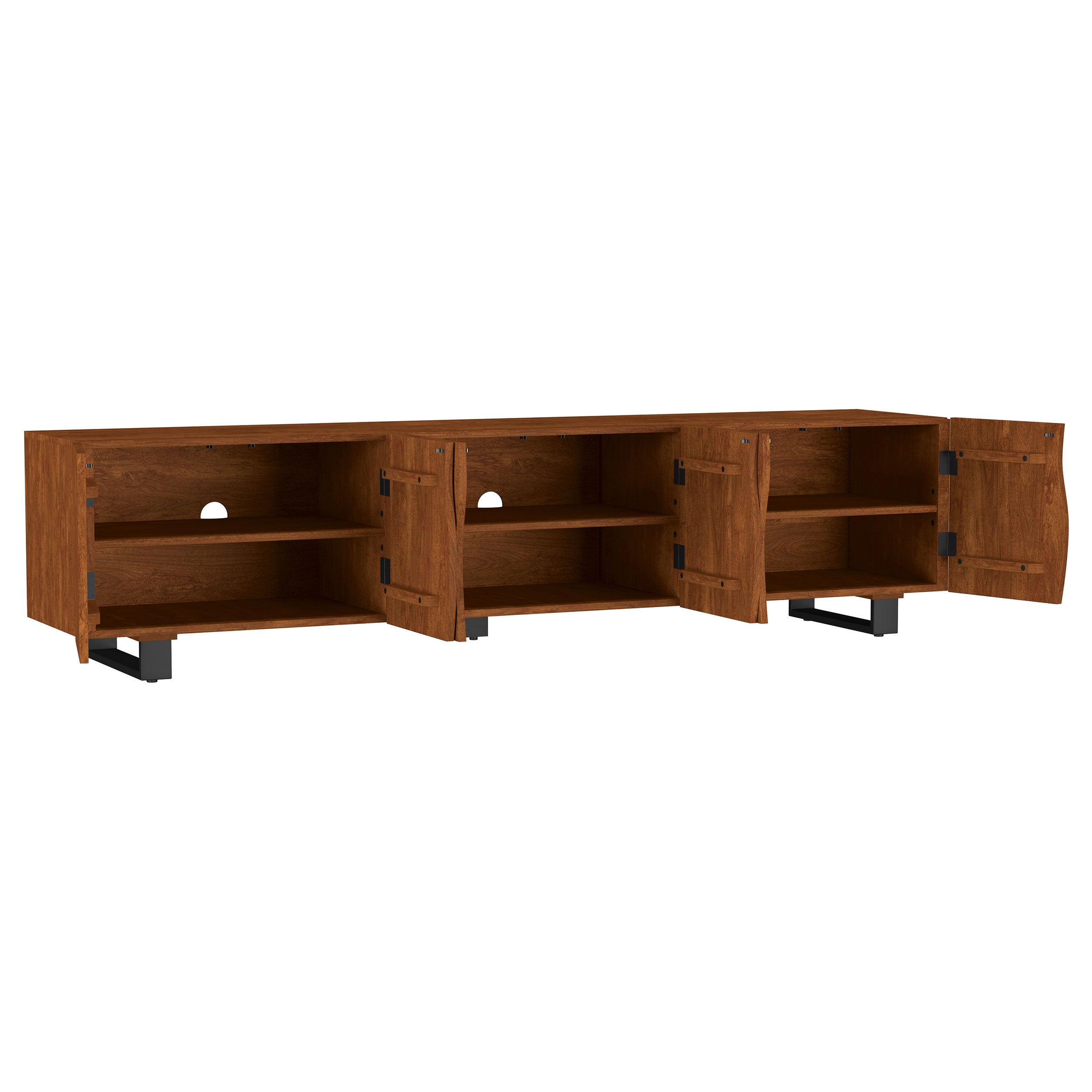 Trask 86-inch Wood TV Stand Media Console Mango Brown-