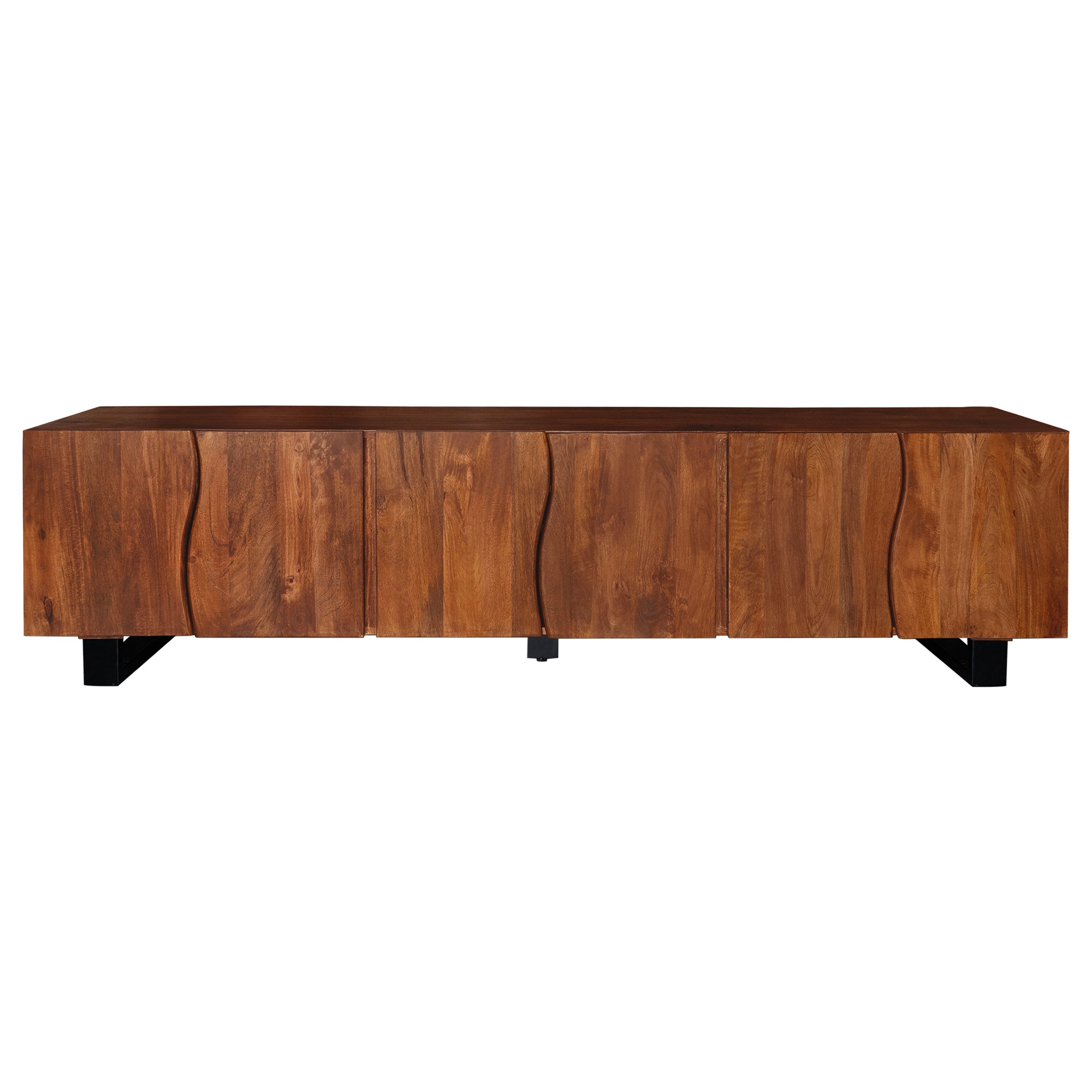 Trask 86-inch Wood TV Stand Media Console Mango Brown-
