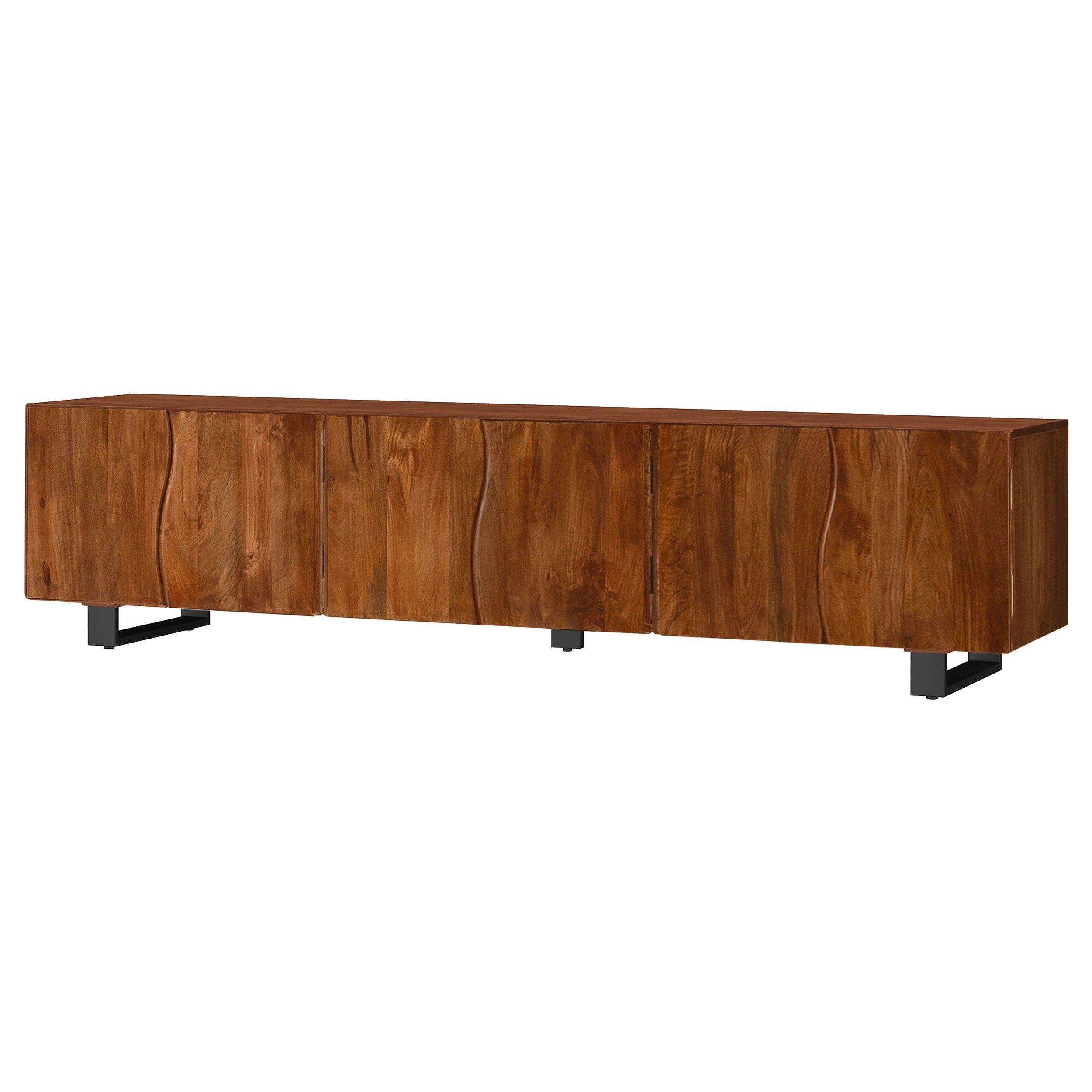 Trask 86-inch Wood TV Stand Media Console Mango Brown-