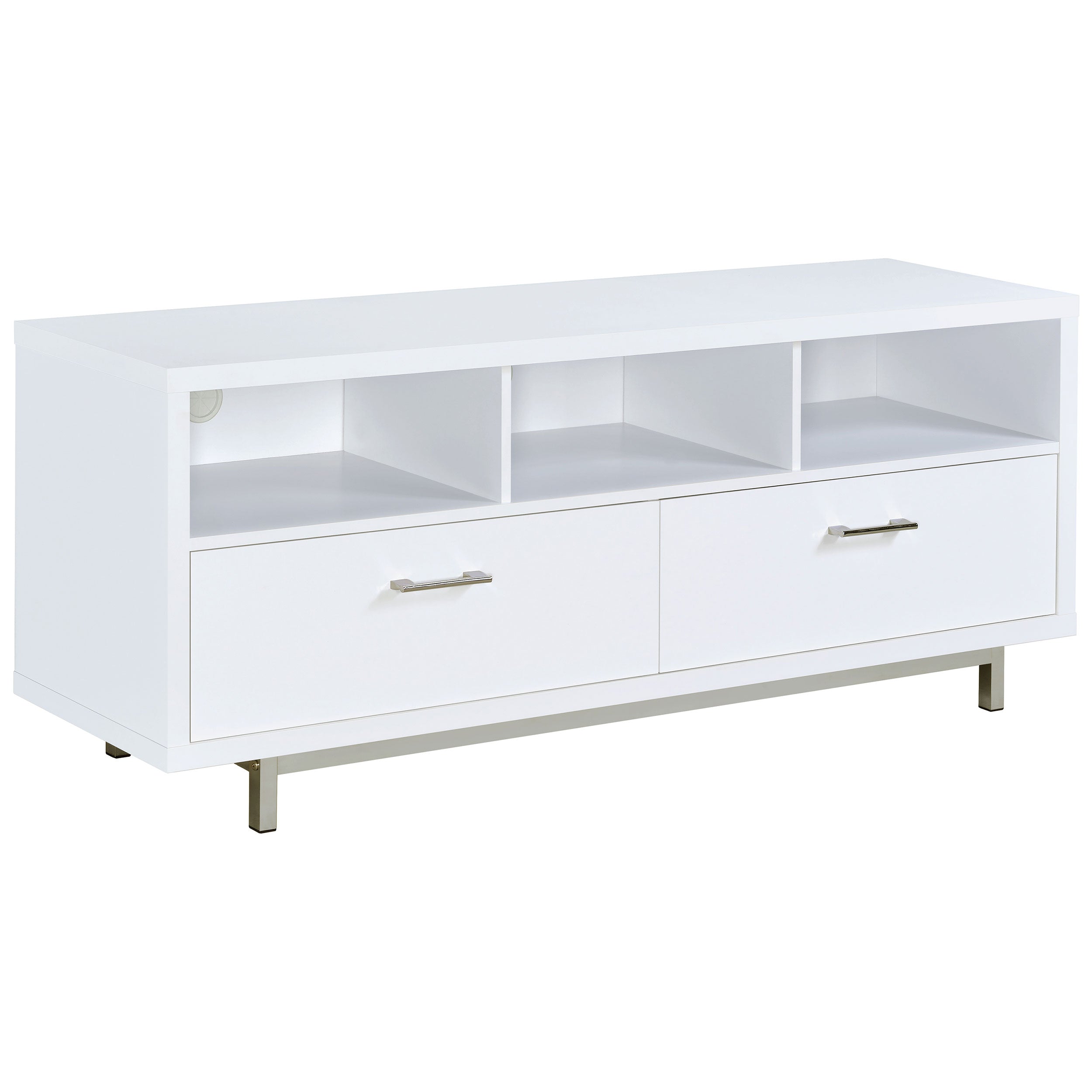 Casey 2-drawer Engineered Wood 60-inch TV Stand White-CoasterEssence