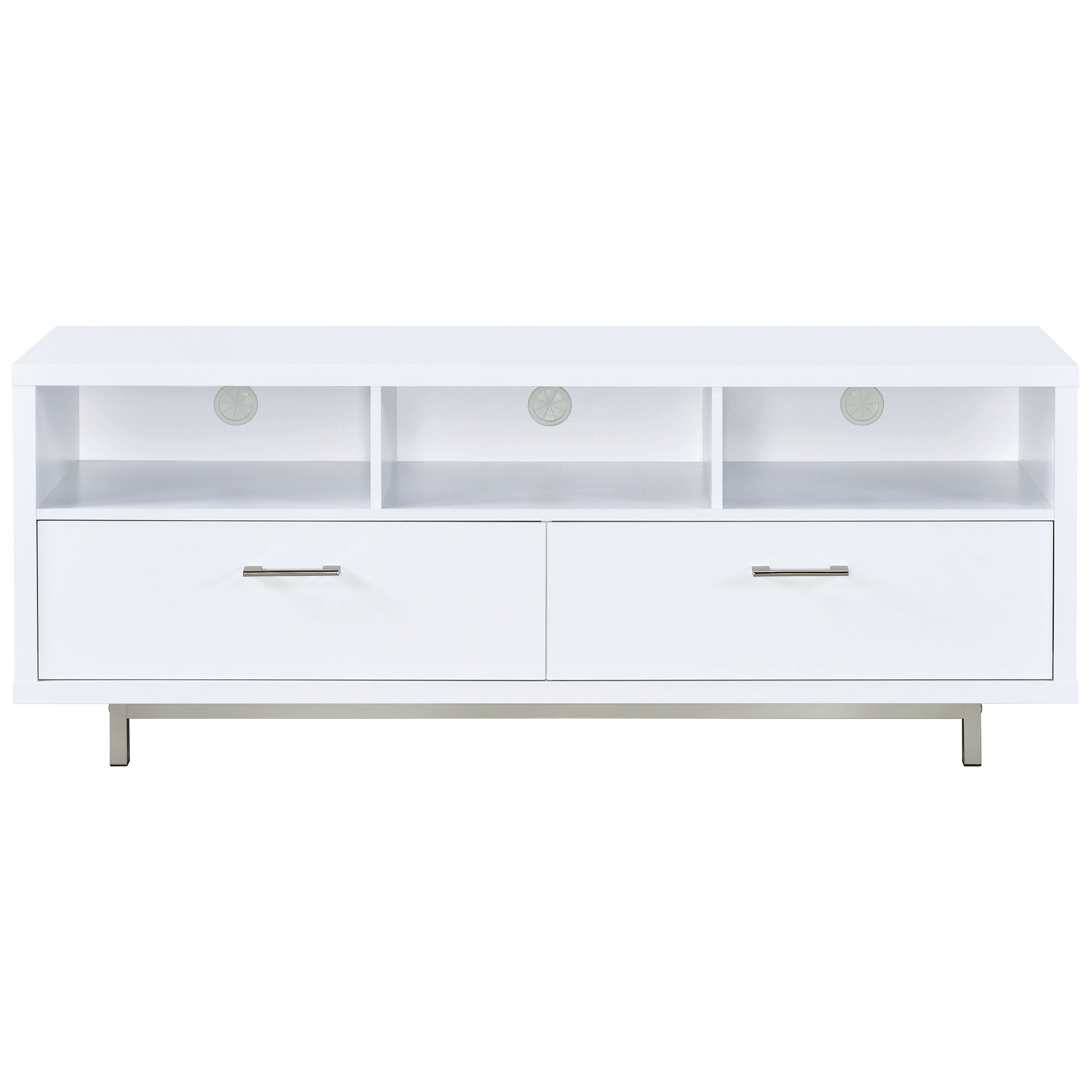 Casey 2-drawer Engineered Wood 60-inch TV Stand White-CoasterEssence
