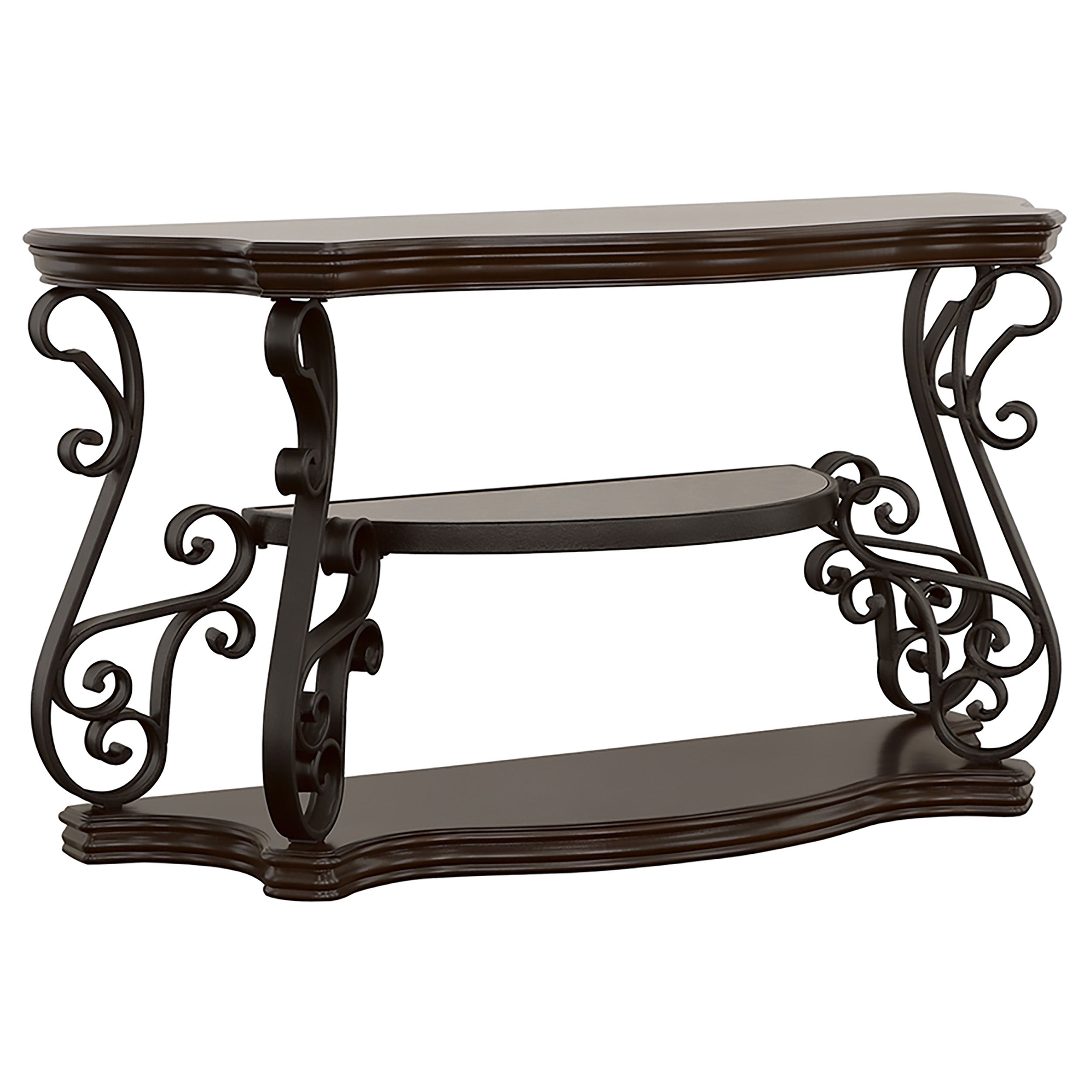 Laney Scrollwork Entryway Sofa Console Table Deep Merlot-CoasterEssence